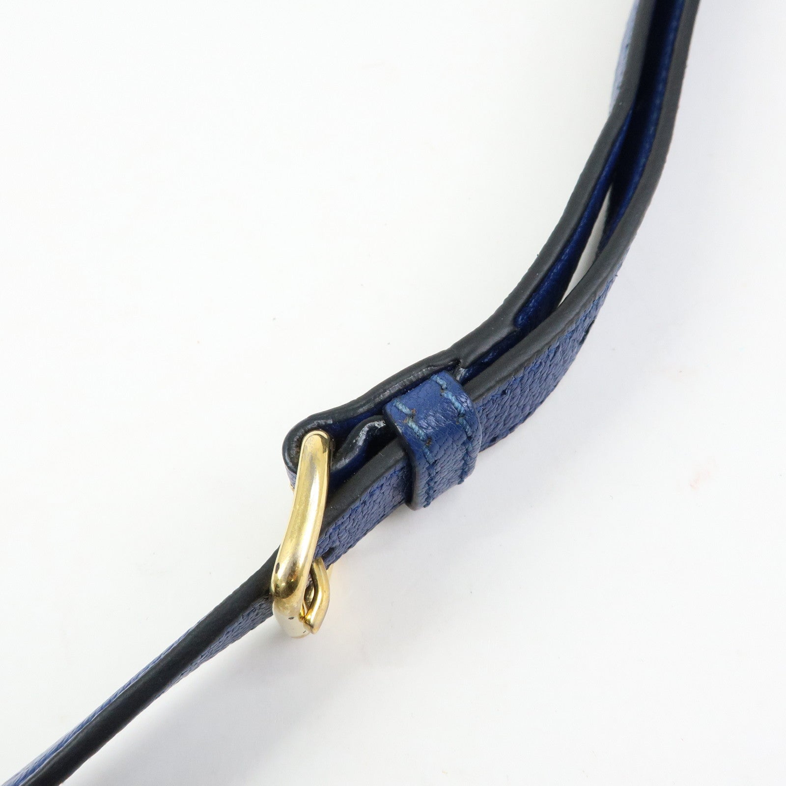 MIU MIU Madras Leather 2Way Bag Hand Bag Shoulder Bag Blue RL0097