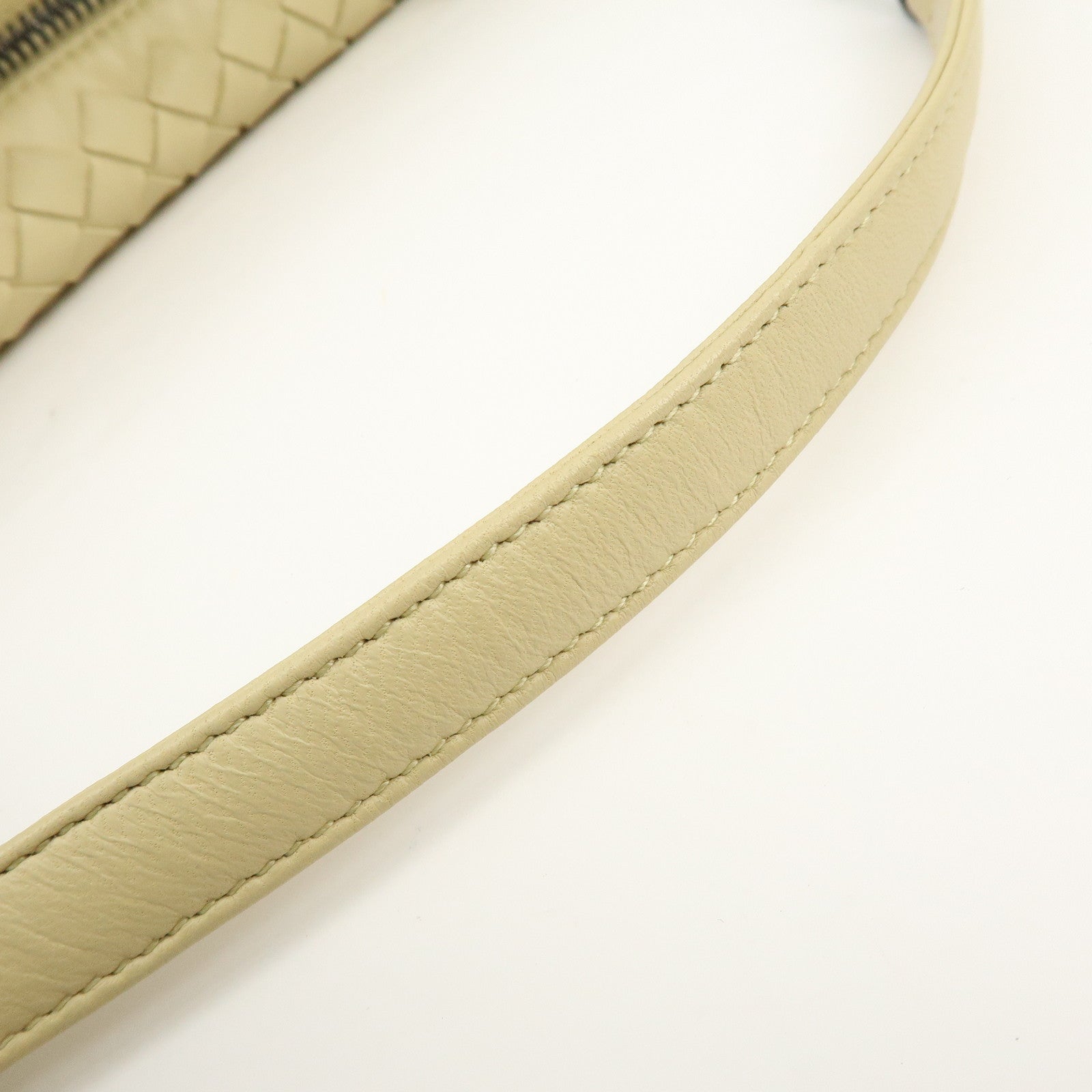 BOTTEGA VENETA Hobo Intrecciato Leather Shoulder Bag Beige 239988