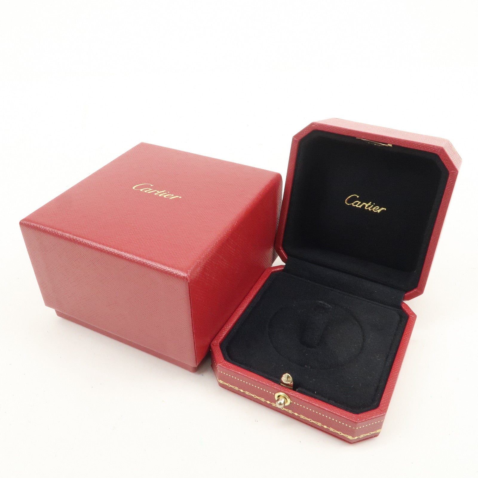 Cartier Set of 2 Jewelry Box Ring Box Display Box Red