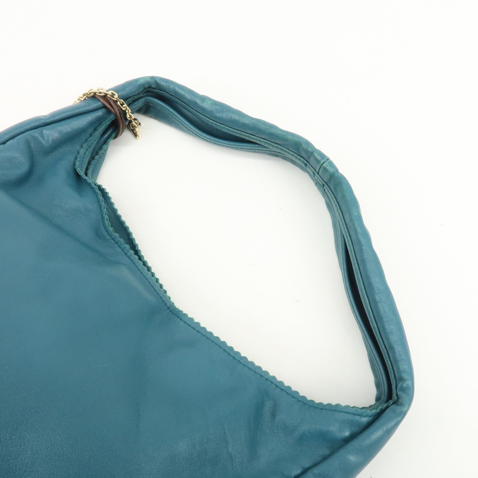 LOEWE Viento 30 Leather Shoulder Bag Hand Bag Blue