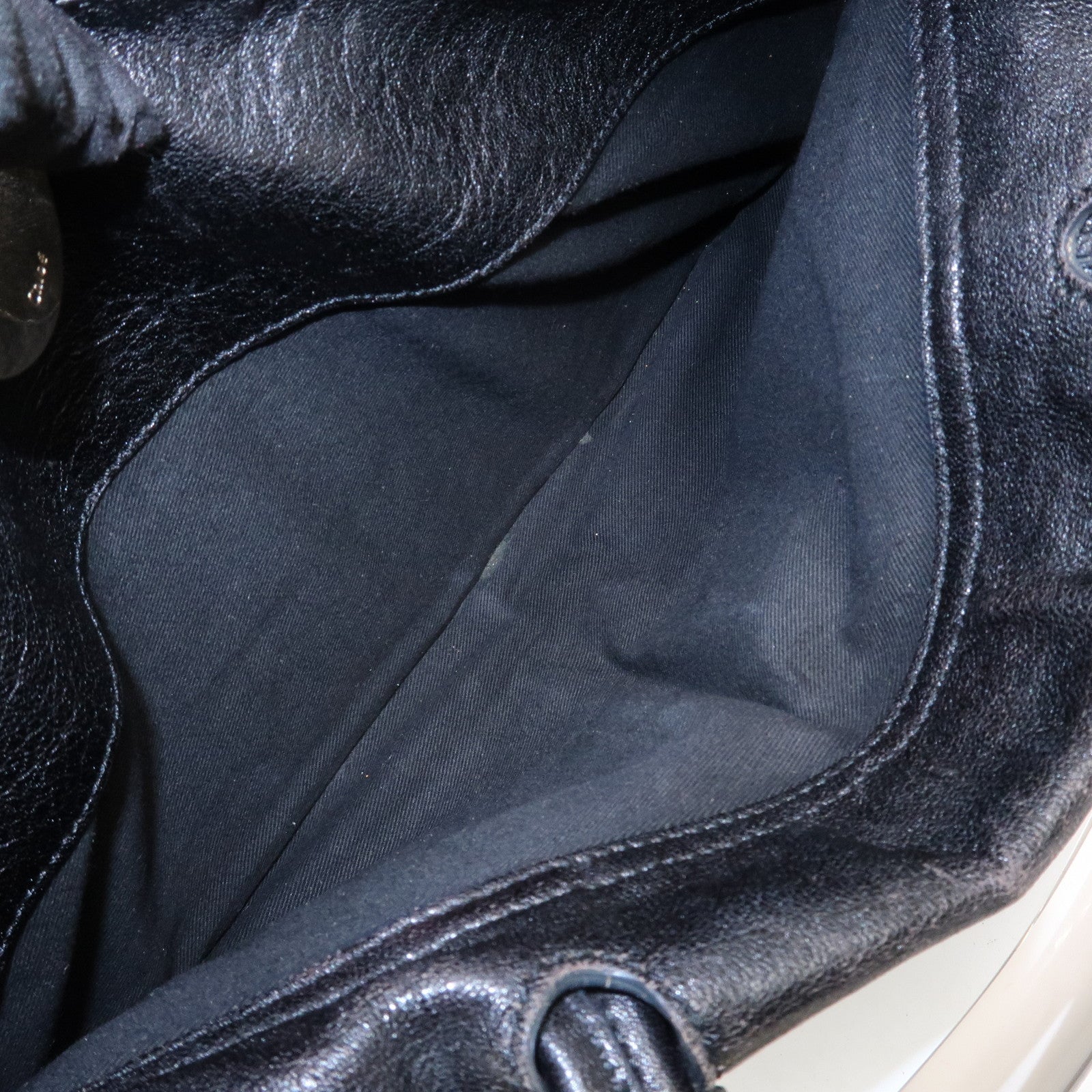 Chloe Leather Saskia 2Way Bag Hand Bag Shoulder Bag Black