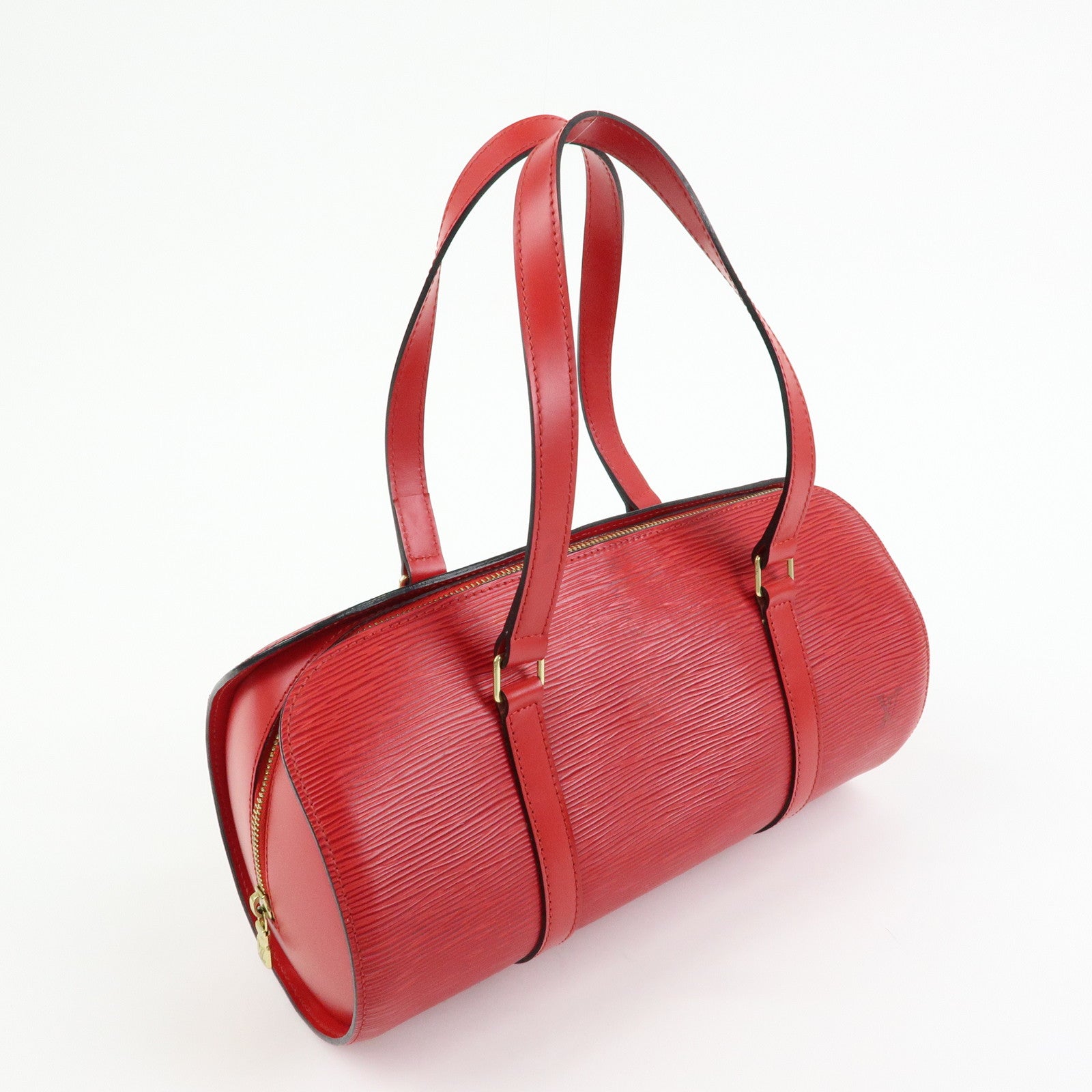 Louis Vuitton Epi Soufflot Leather Hand Bag Castillian Red M52227