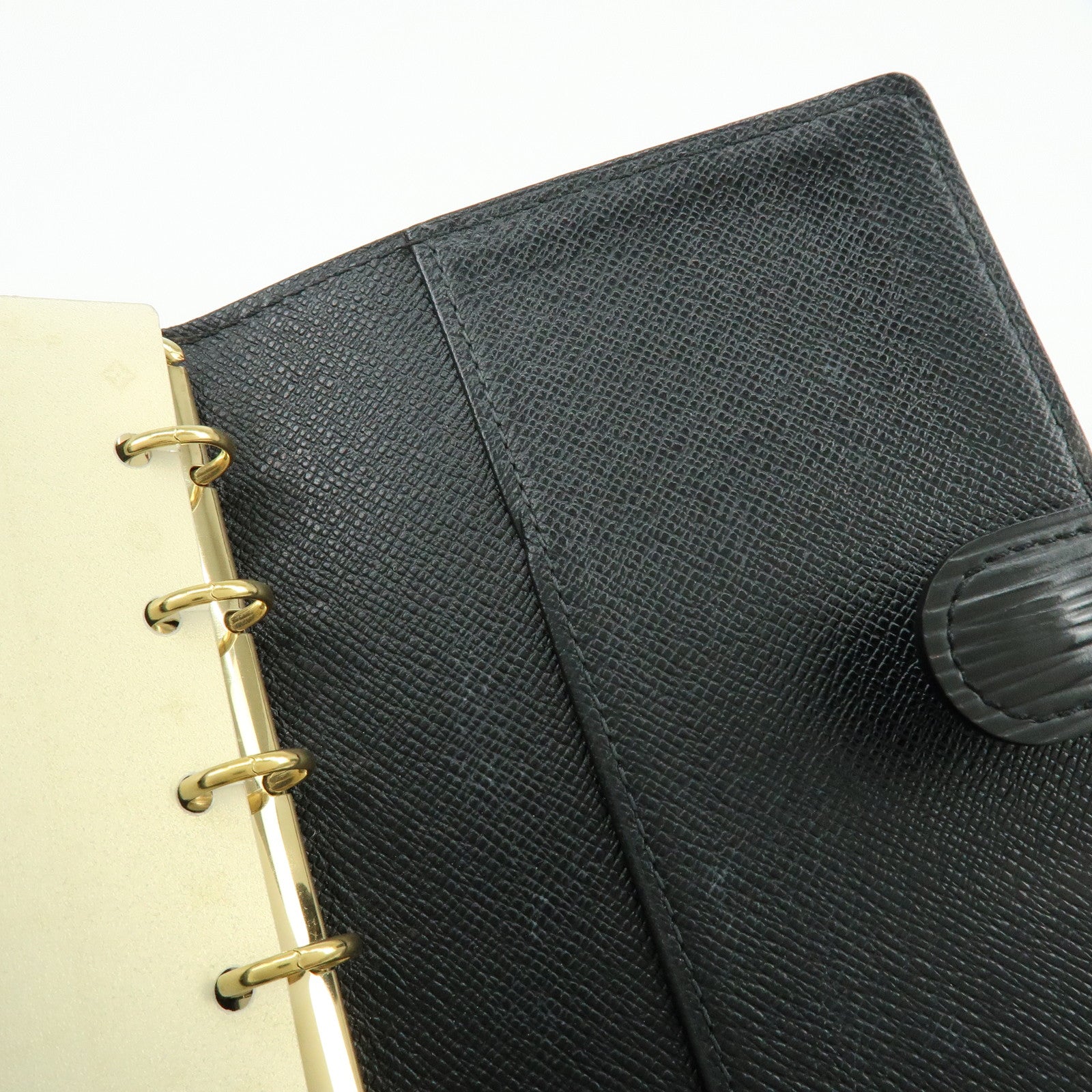 Louis Vuitton Epi Agenda PM Planner Cover Noir R20052