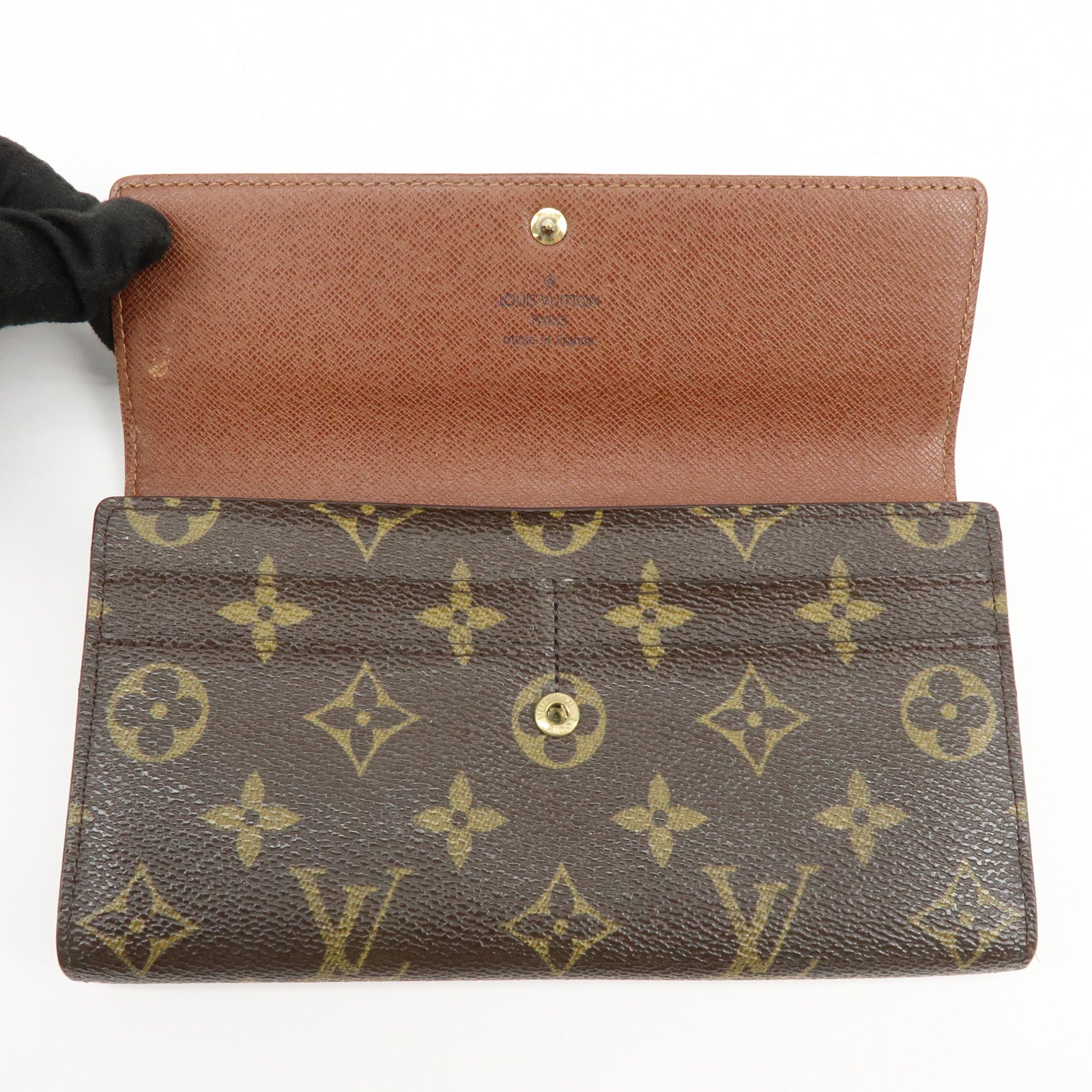 Louis Vuitton Monogram Portefeuille Sarah Long Wallet Brown M61734