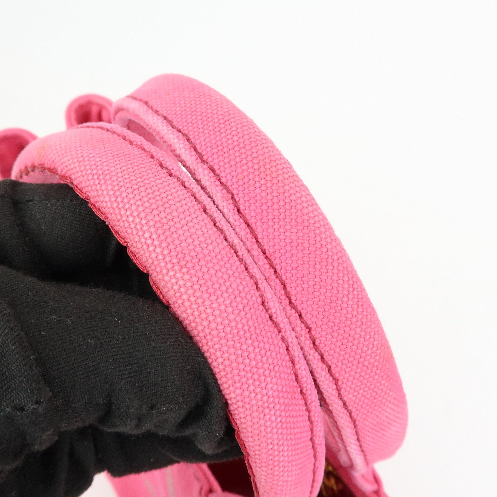 PRADA Triangle Logo Canapa Mini 2Way Hand Shoulder Bag Pink B2439G