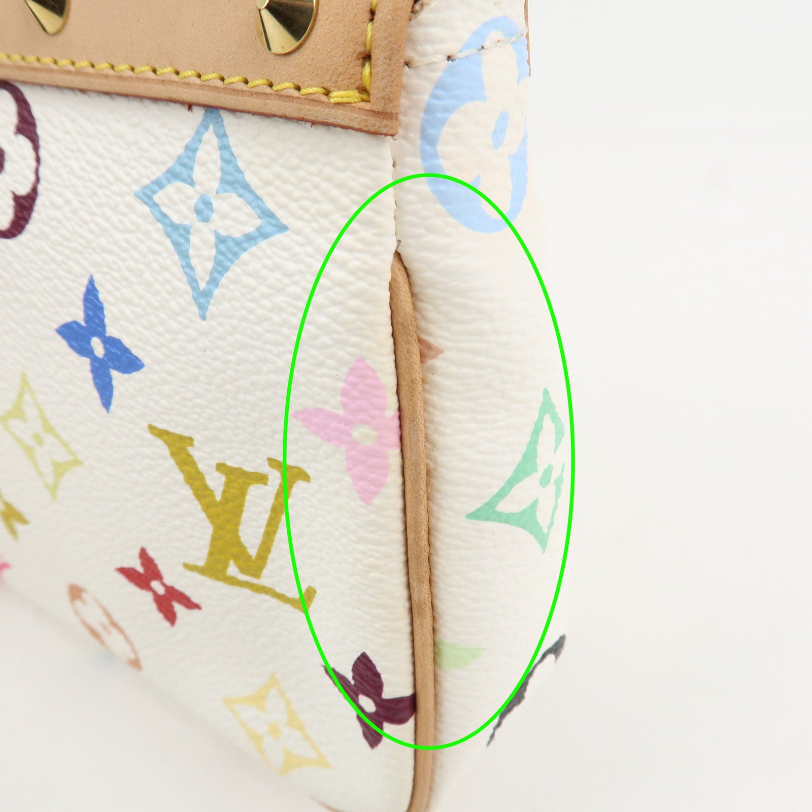 Louis Vuitton Monogram Multicolor Pochette Accessoires Blanc M92649