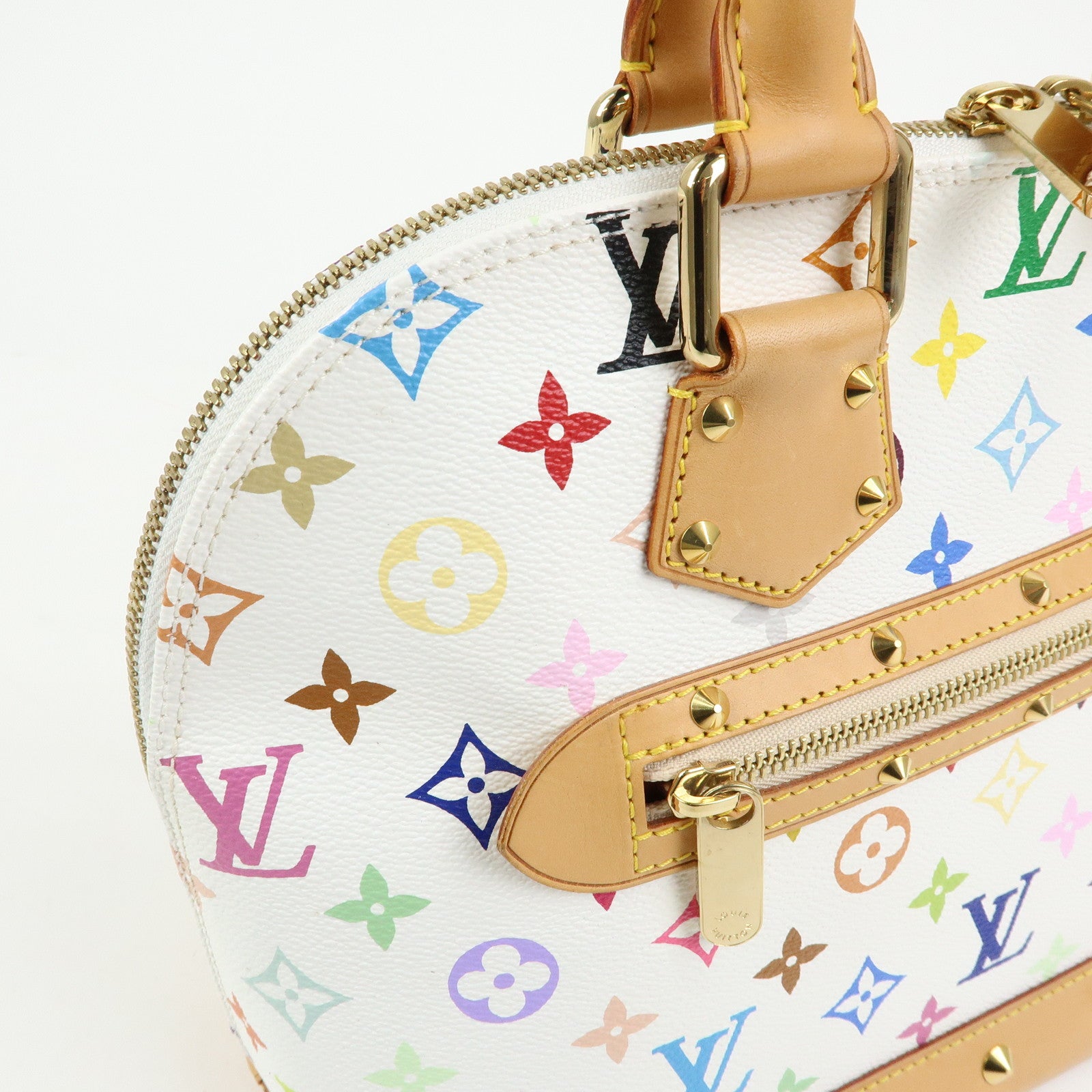 Louis Vuitton Monogram Multicolor Alma PM Hand Bag Blanc M92647
