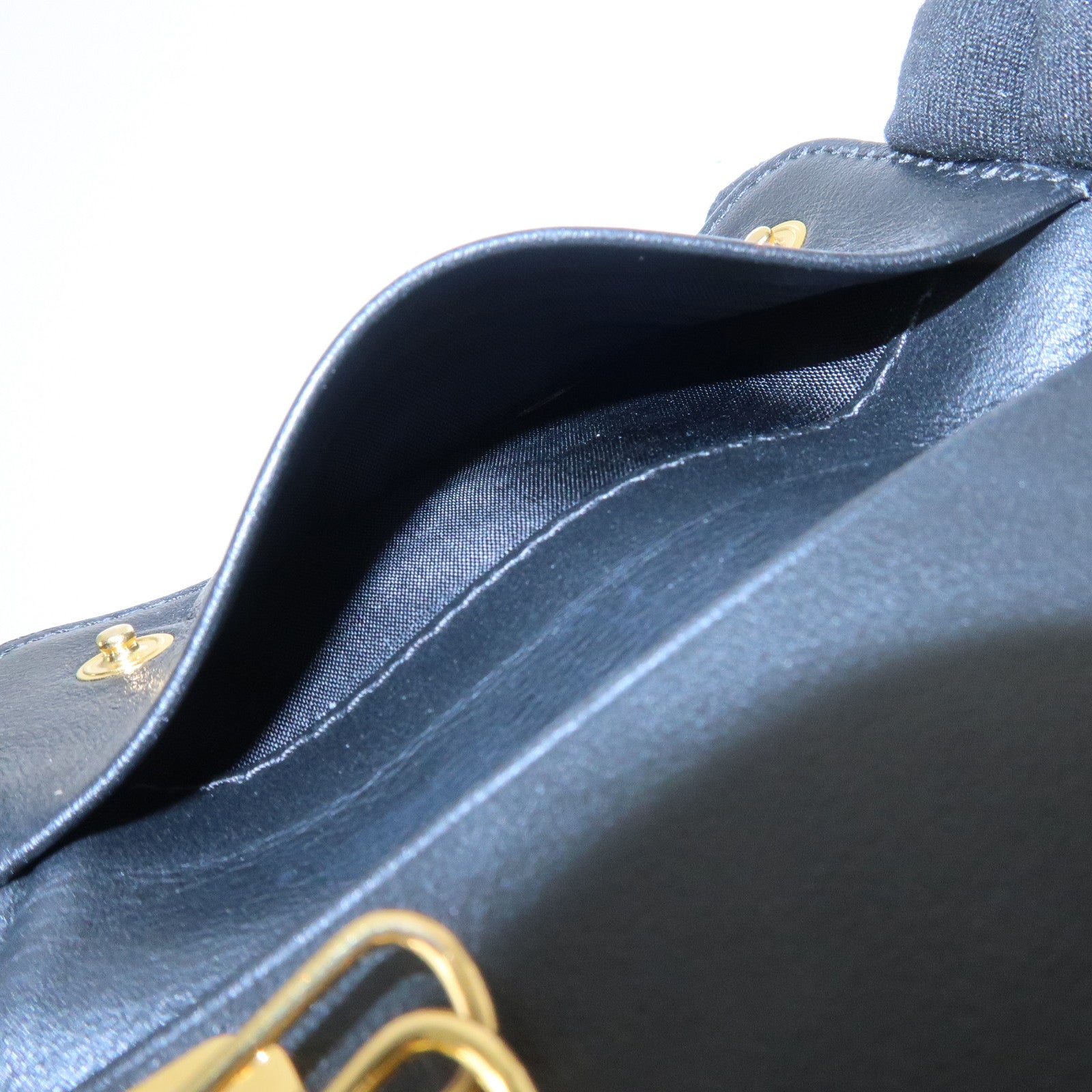 PRADA Triangle Logo Leather 6 Rings Key Case Black 1PG222