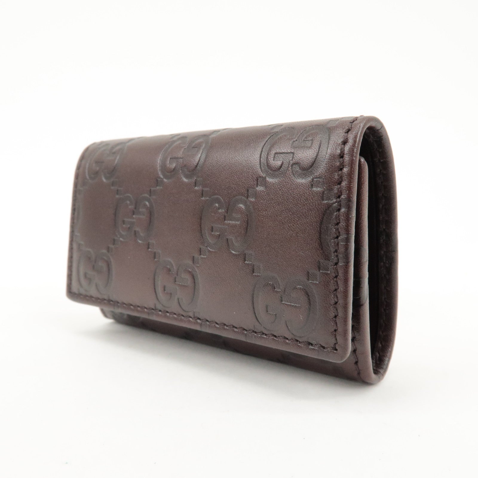 GUCCI Guccissima Leather 6 Rings Key Case Key Holder Brown 138093 Used