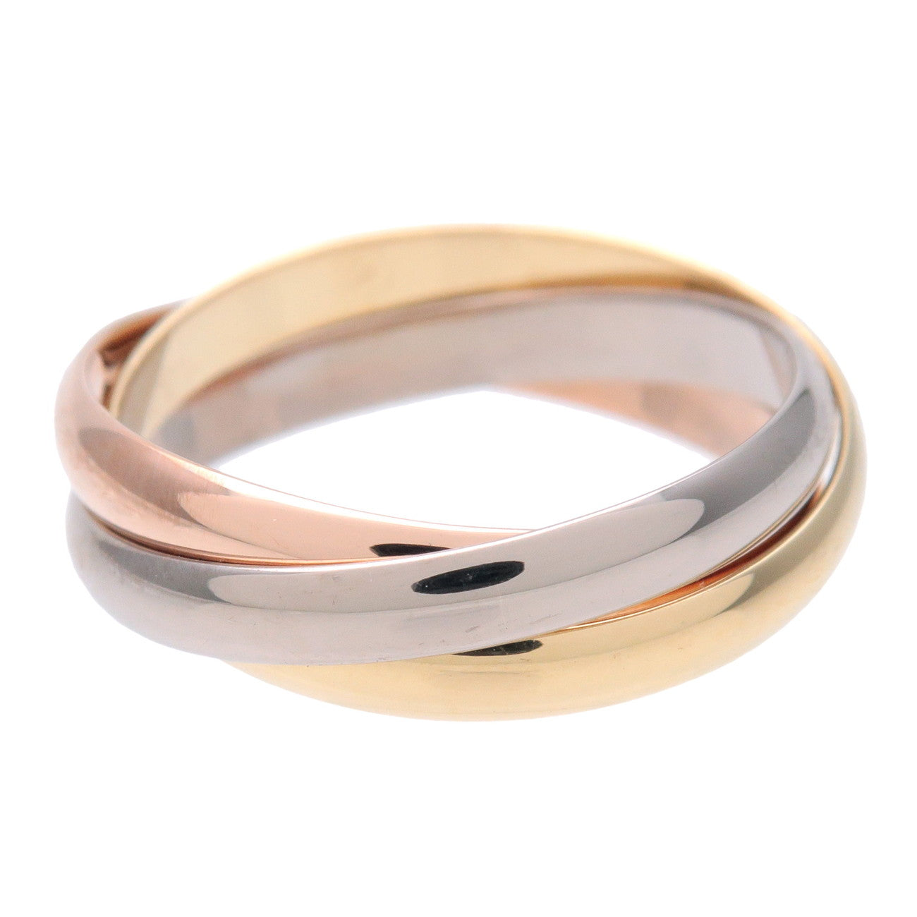 Cartier Trinity Ring SM #51 K18 750WG/PG/YG Gold US6 EU51 HK13