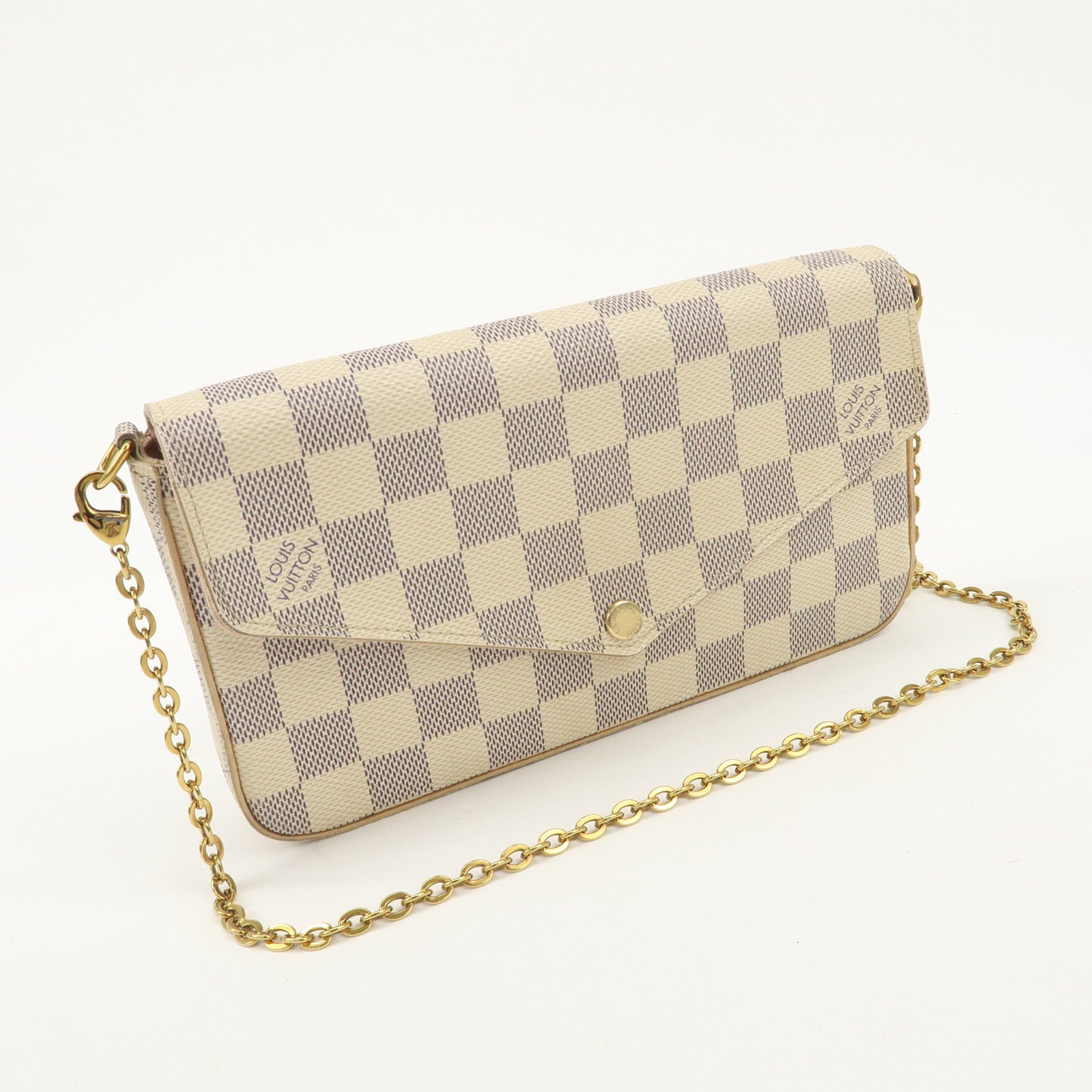 Louis Vuitton Damier Pochette Felicie Chain Shoulder Bag N63106