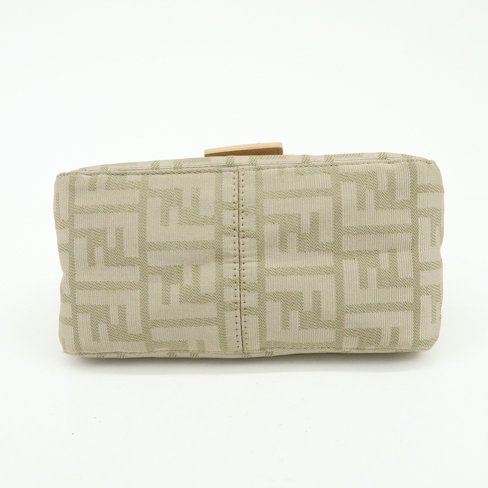 FENDI Zucca Canvas Leather Hand Bag Beige 8BR180