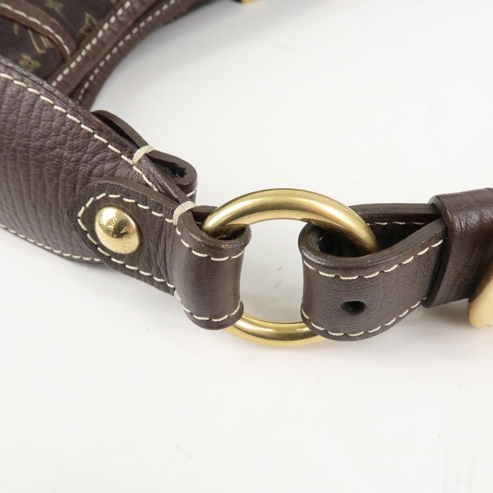 Louis Vuitton Monogram Mini Lin Manon MM Shoulder Bag Ebene M95619 Used