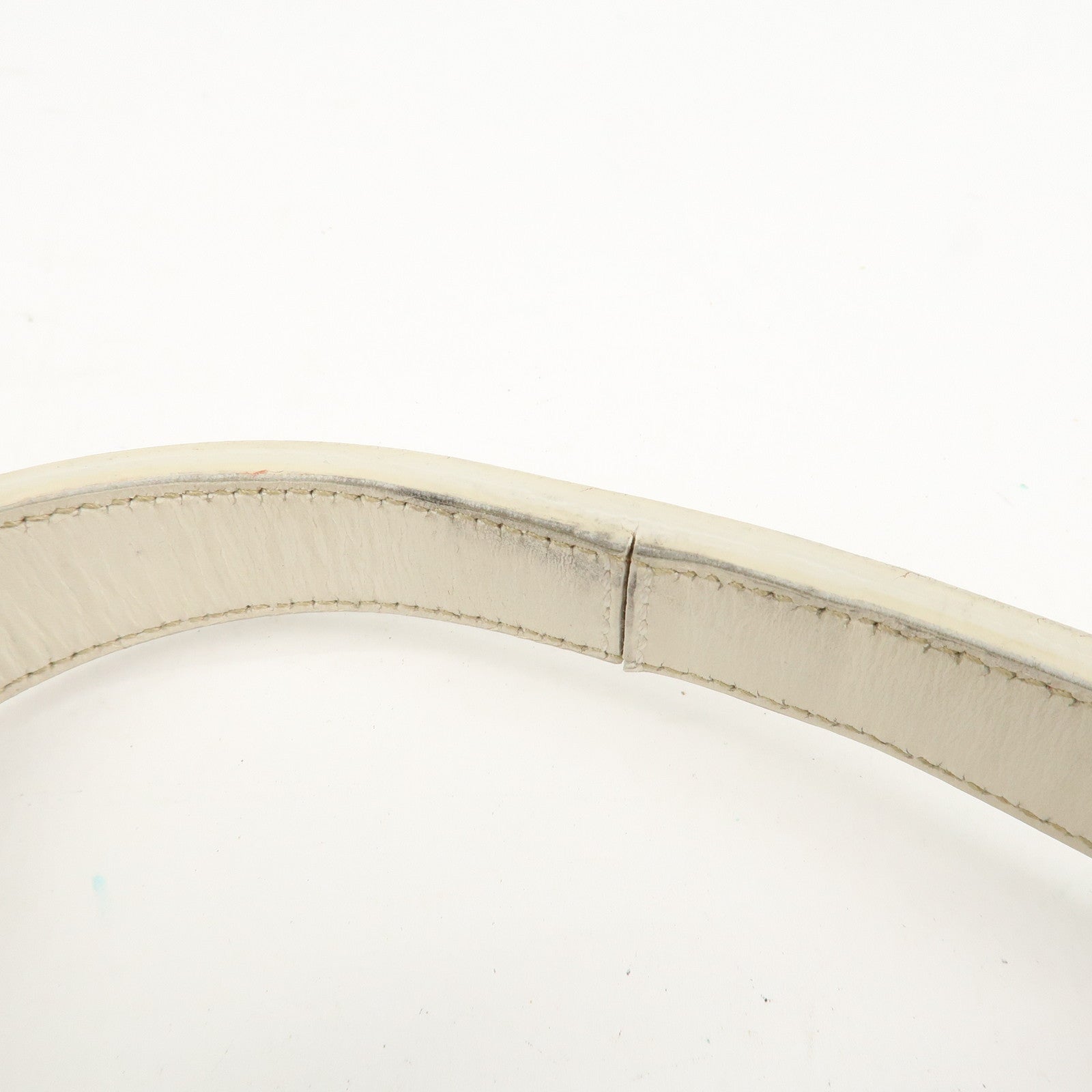 PRADA Logo Canvas Leather Shoulder Bag Hand Bag Beige White BR3429