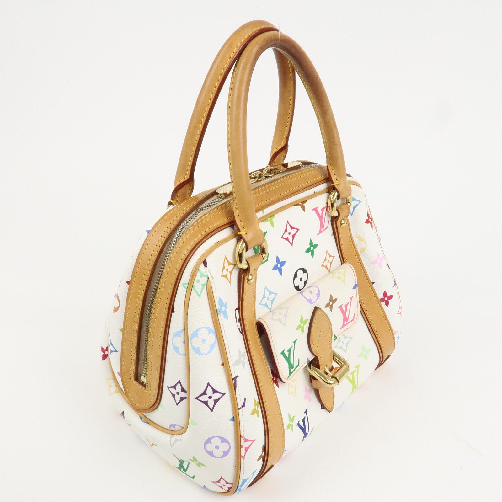 Louis Vuitton Monogram Multicolor Priscilla Hand Bag Blanc M40096