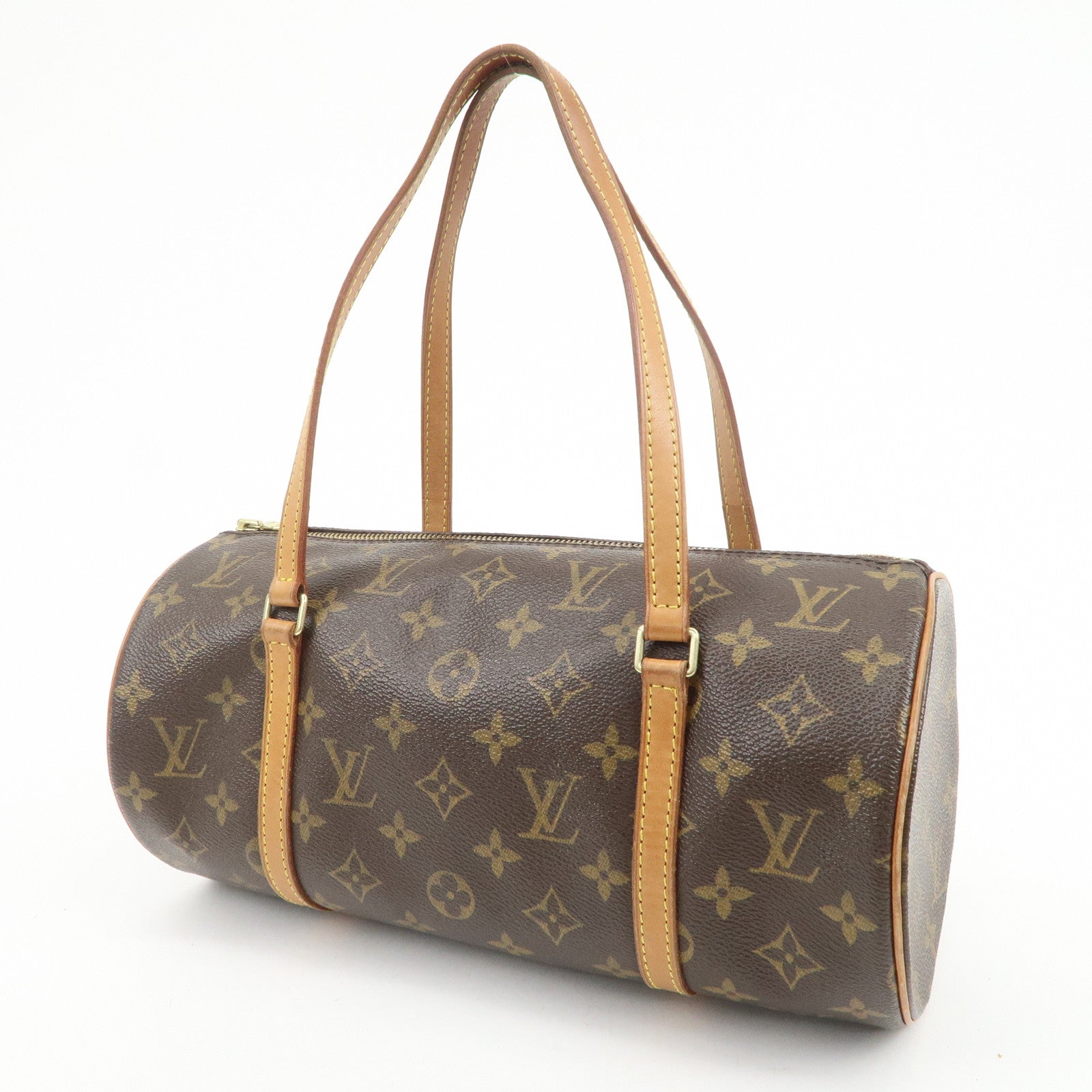Louis Vuitton Monogram Papillon 30 Hand Bag Brown M51385