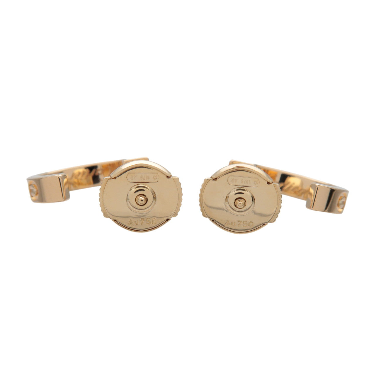Cartier Mini LOVE Earrings K18 750YG Yellow Gold
