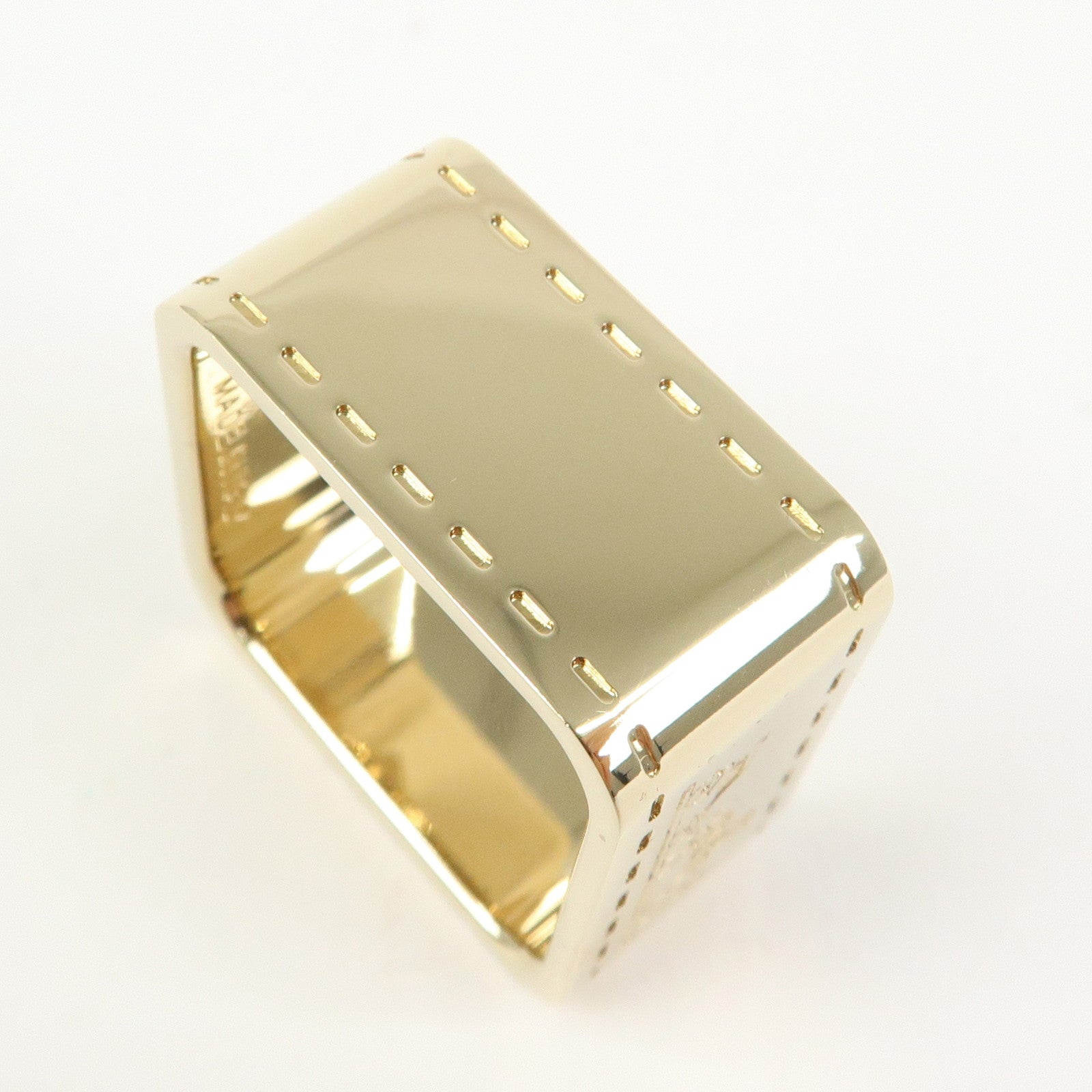 HERMES Bolduc Metal Scarf Ring Gold