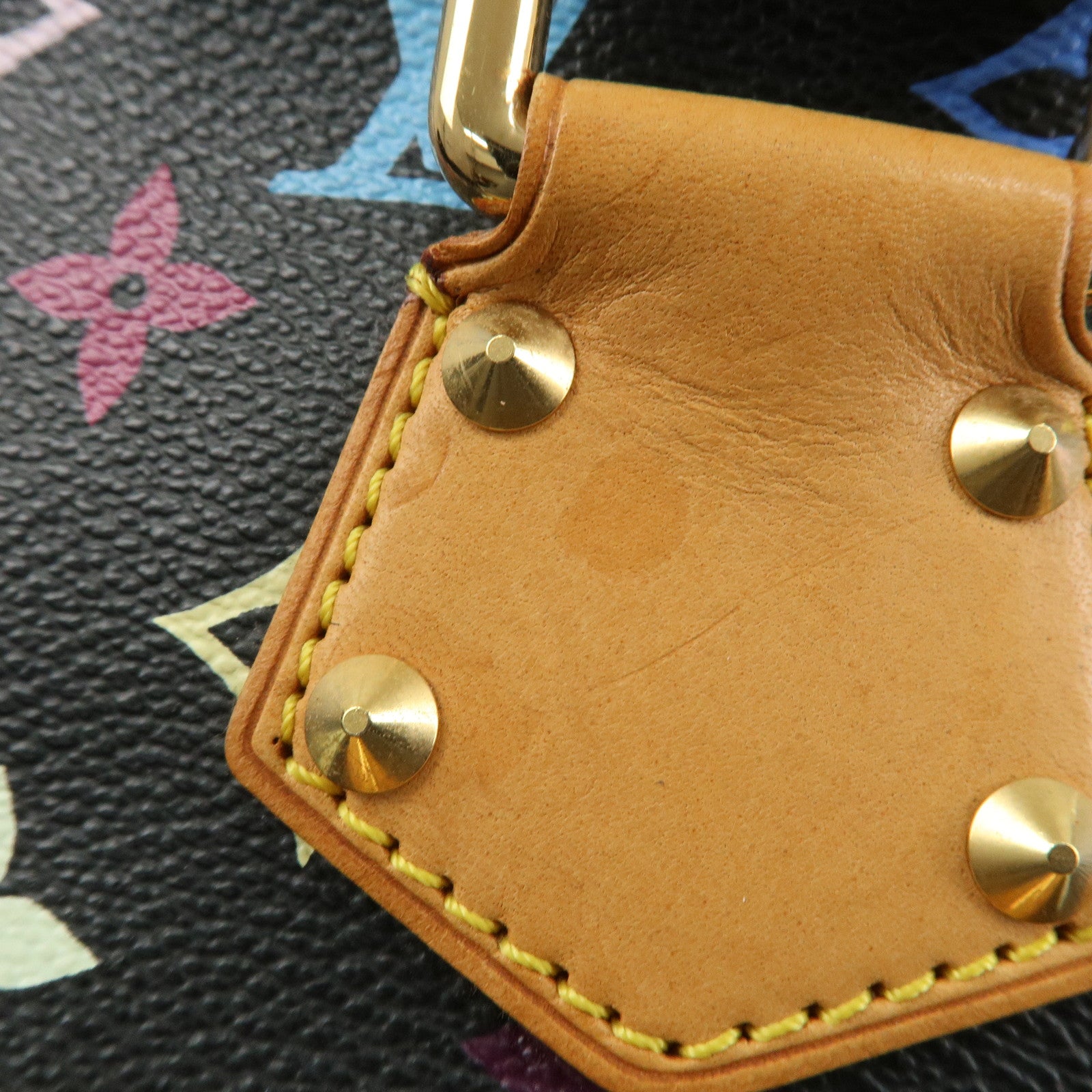 Louis Vuitton Monogram Multicolor Alma Hand Bag Noir M92646 Used