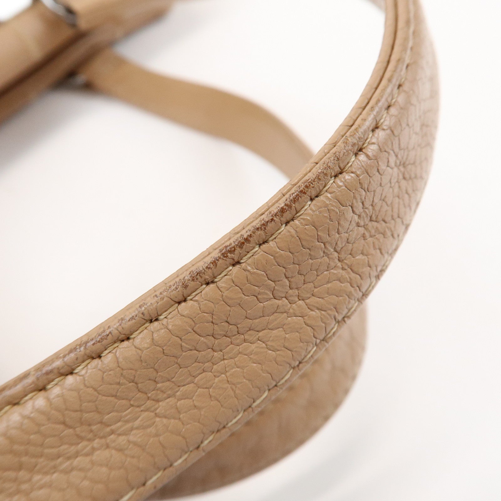 CHANEL Chocolate Bar Caviarskin Boston Bag Shoulder Bag Beige