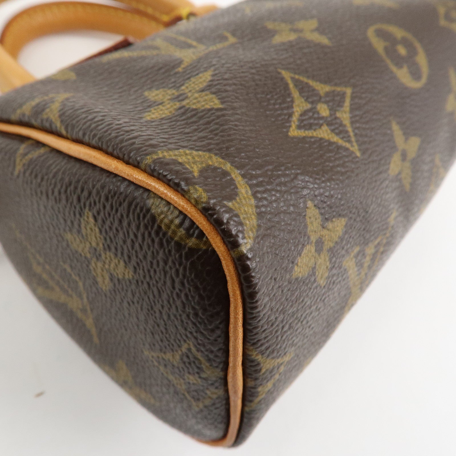 Louis Vuitton Monogram Mini Speedy Hand Bag Brown M41534 Used