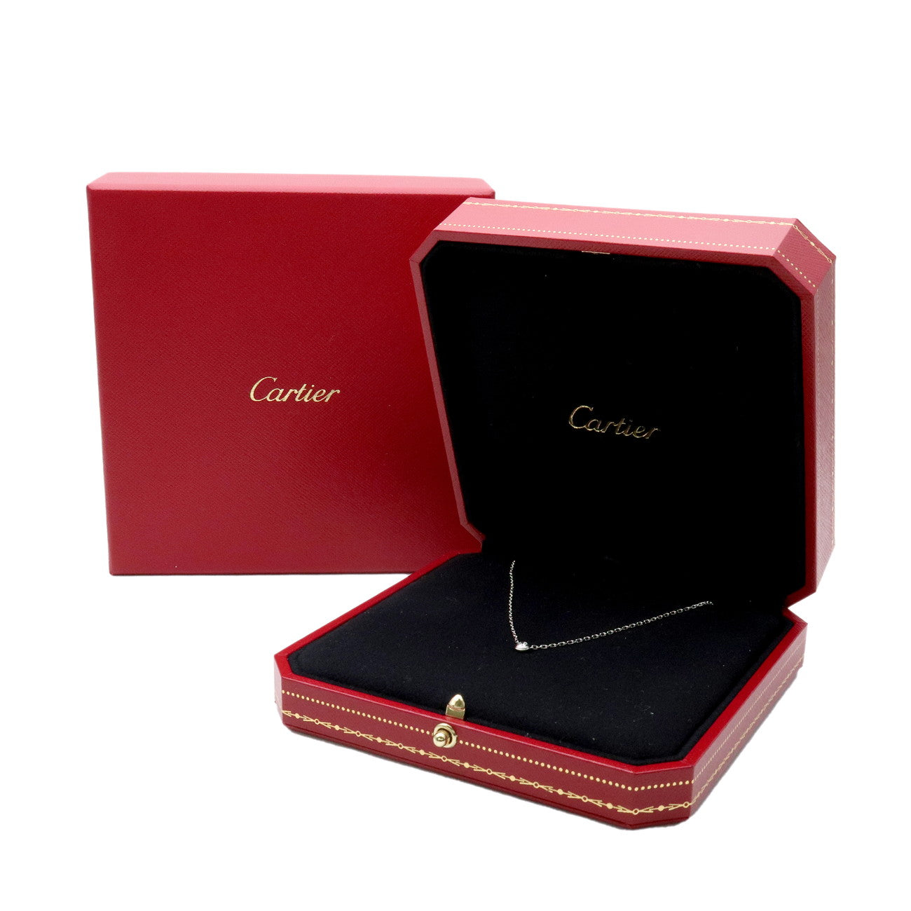 Cartier D'amour 1P Diamond Necklace SM K18 750WG WhiteGold B7215900