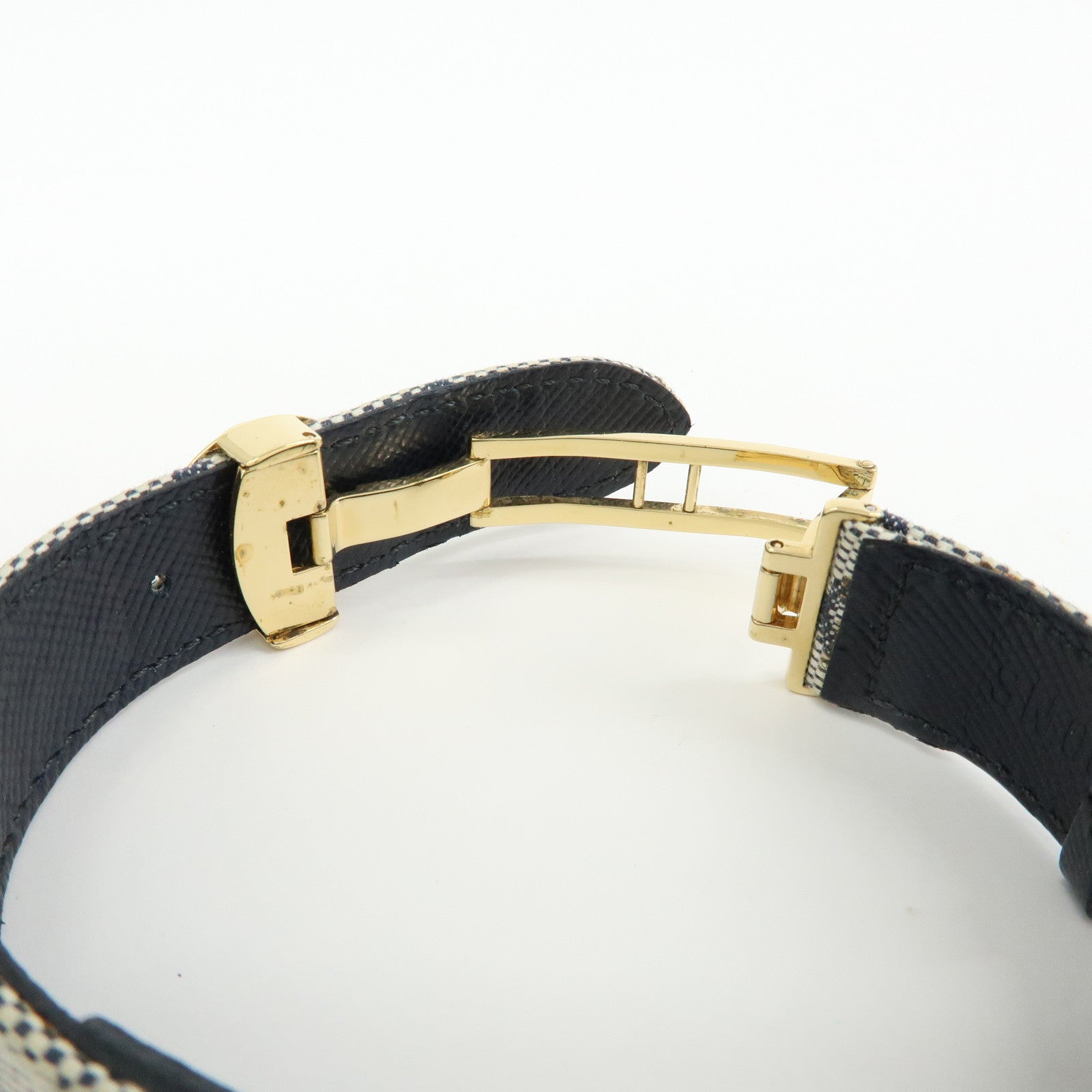 Louis Vuitton Monogram Mini Good Luck Canvas Bracelet Navy M64458