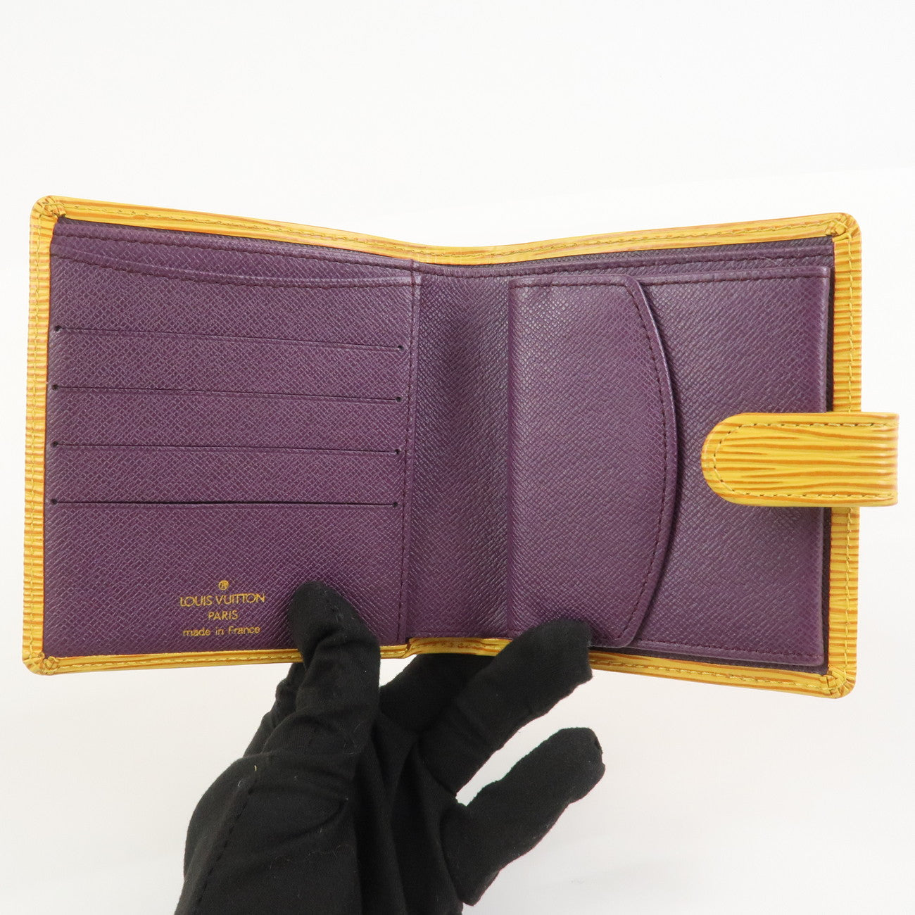 Louis Vuitton Epi Portefeuille Bié Compact Wallet Yellow M63559