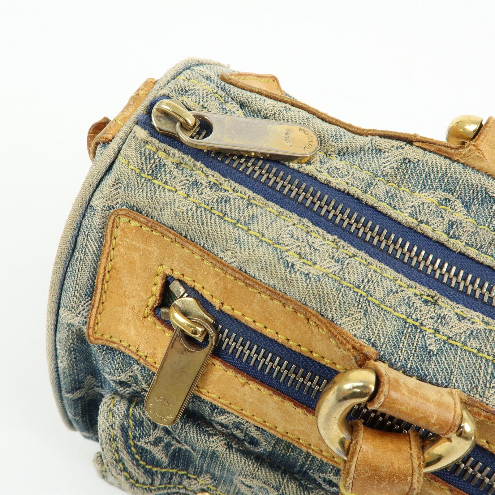 Louis Vuitton Monogram Denim Neo Speedy Boston Bag Blue M95019