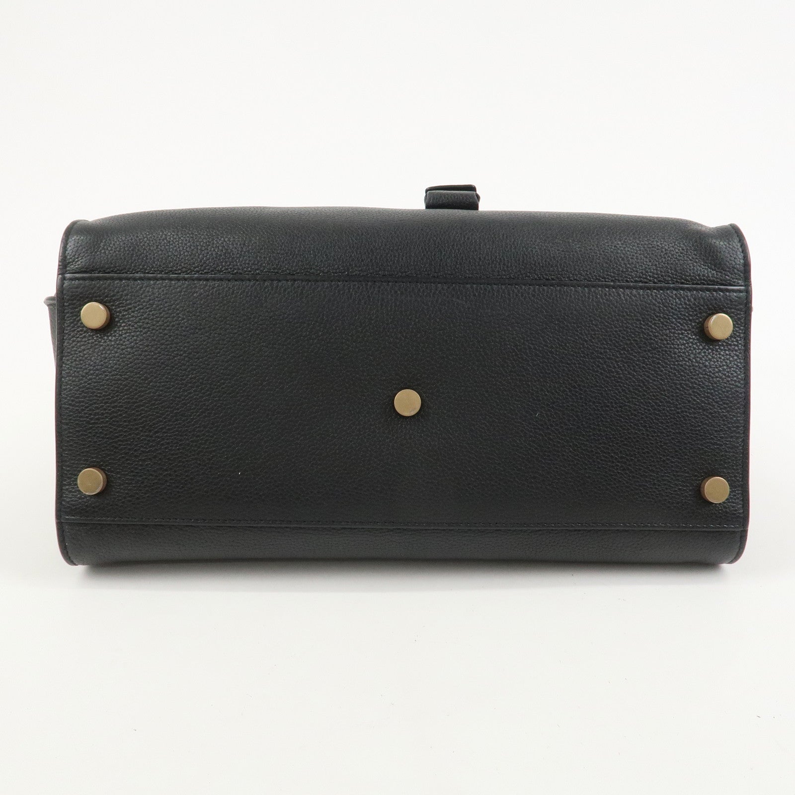 SAINT LAURENT PARIS Grain Calf Leather 2Way Bag Black 717447