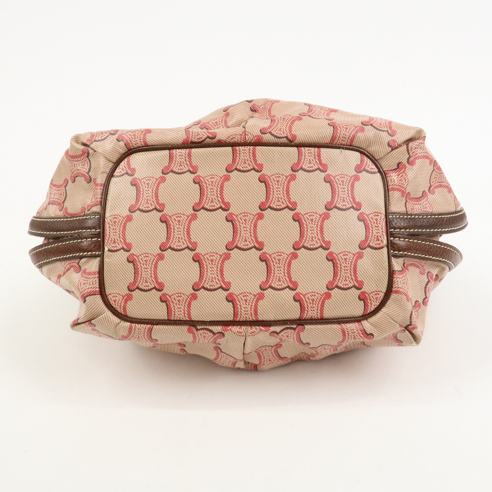 CELINE Bitter Sweet Macadam PVC Canvas Leather Hand Bag Pink