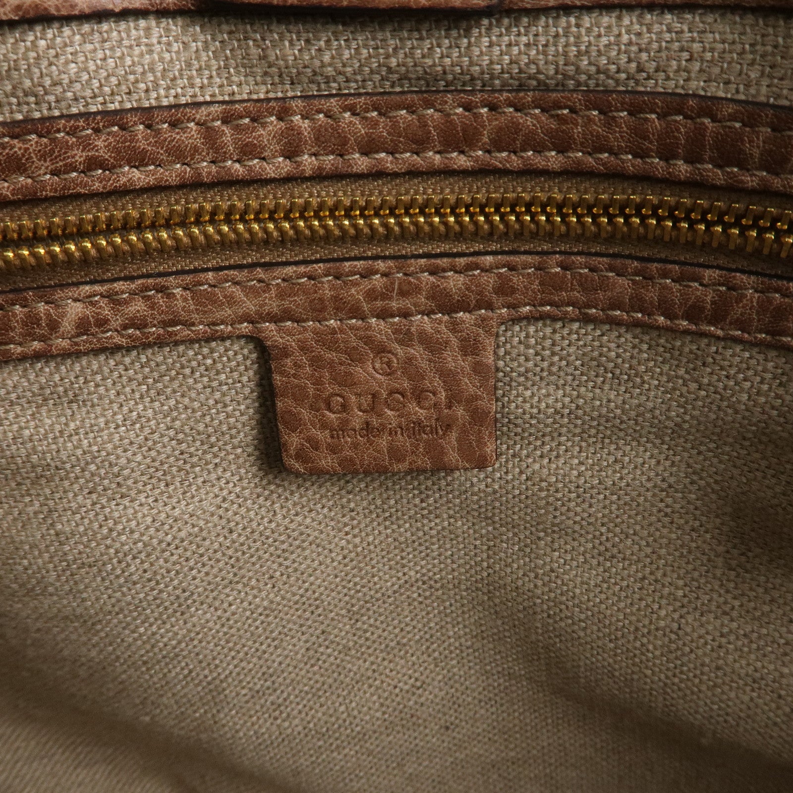 GUCCI Bamboo Guccissima Leather Tote Bag Brown Tassel 218780 Used