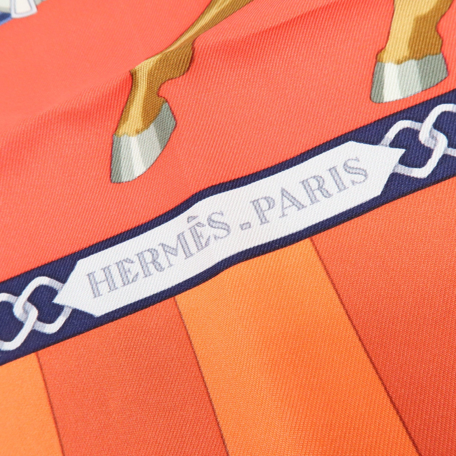HERMES Carre 90 Silk 100% Scarf CHOCS EN PLUMES Red Orange