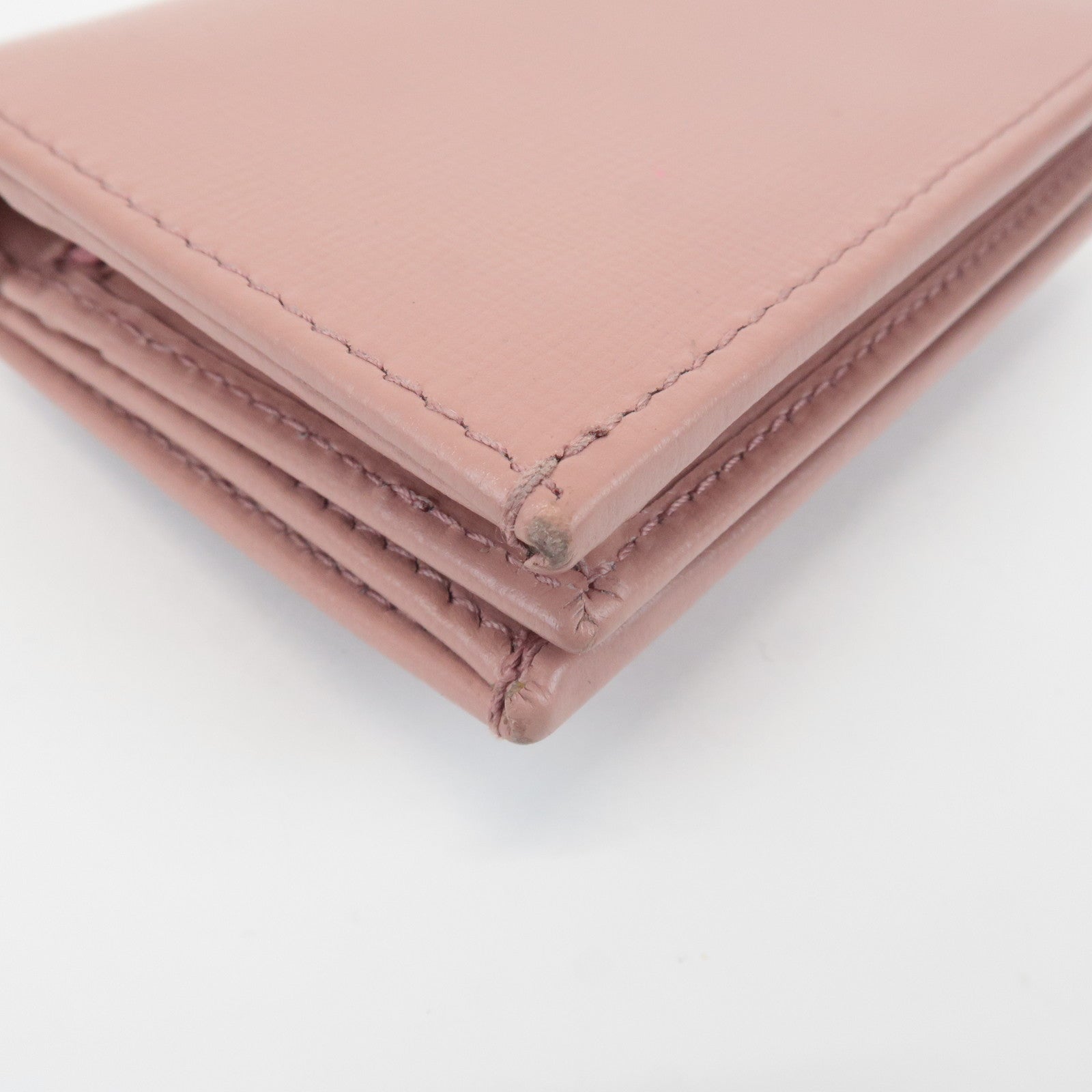 GUCCI Horsebit Leather Bi-fold Wallet Small Wallet Pink 621887 Used