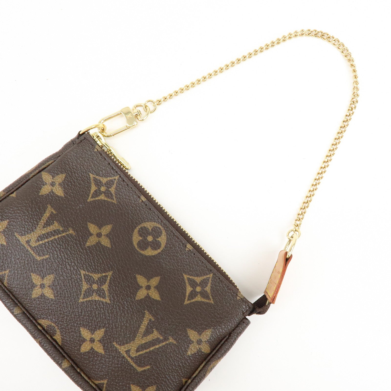 Louis Vuitton Monogram Mini Pochette Accessoires Hand Bag M58009