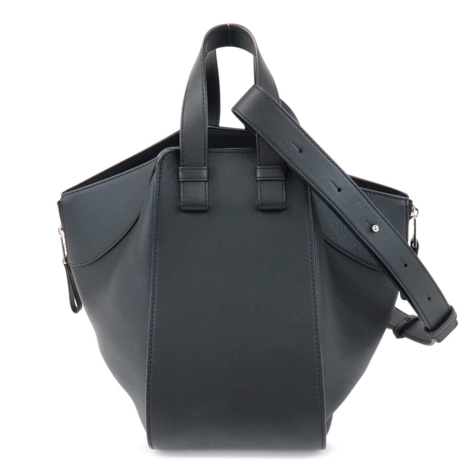 LOEWE Anagram Leather Hammock Small 2Way Shoulder Bag Black