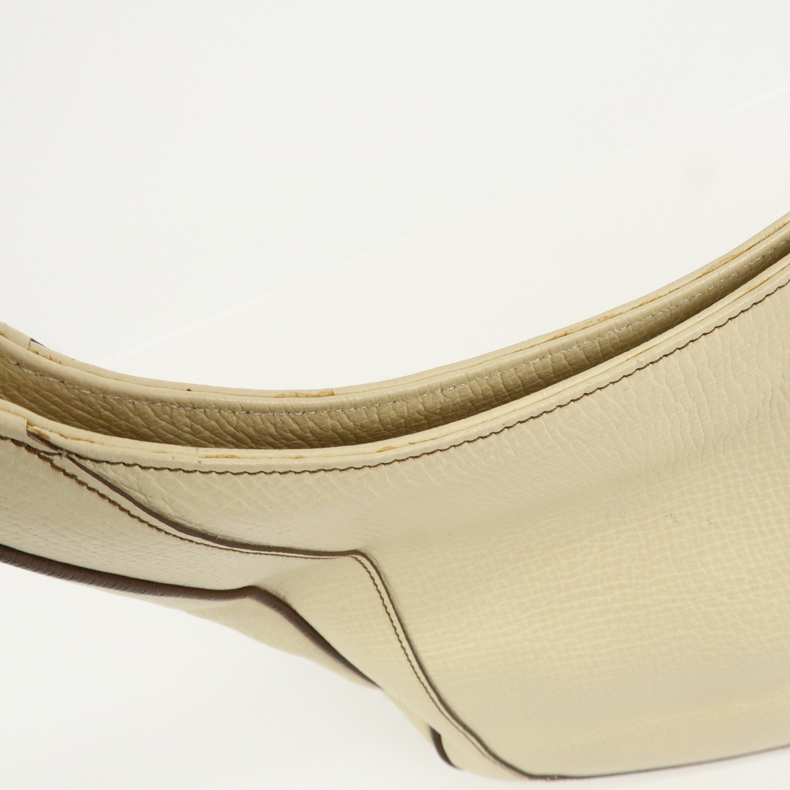 LOEWE Logo Leather Shoulder Bag Hand Bag Ivory