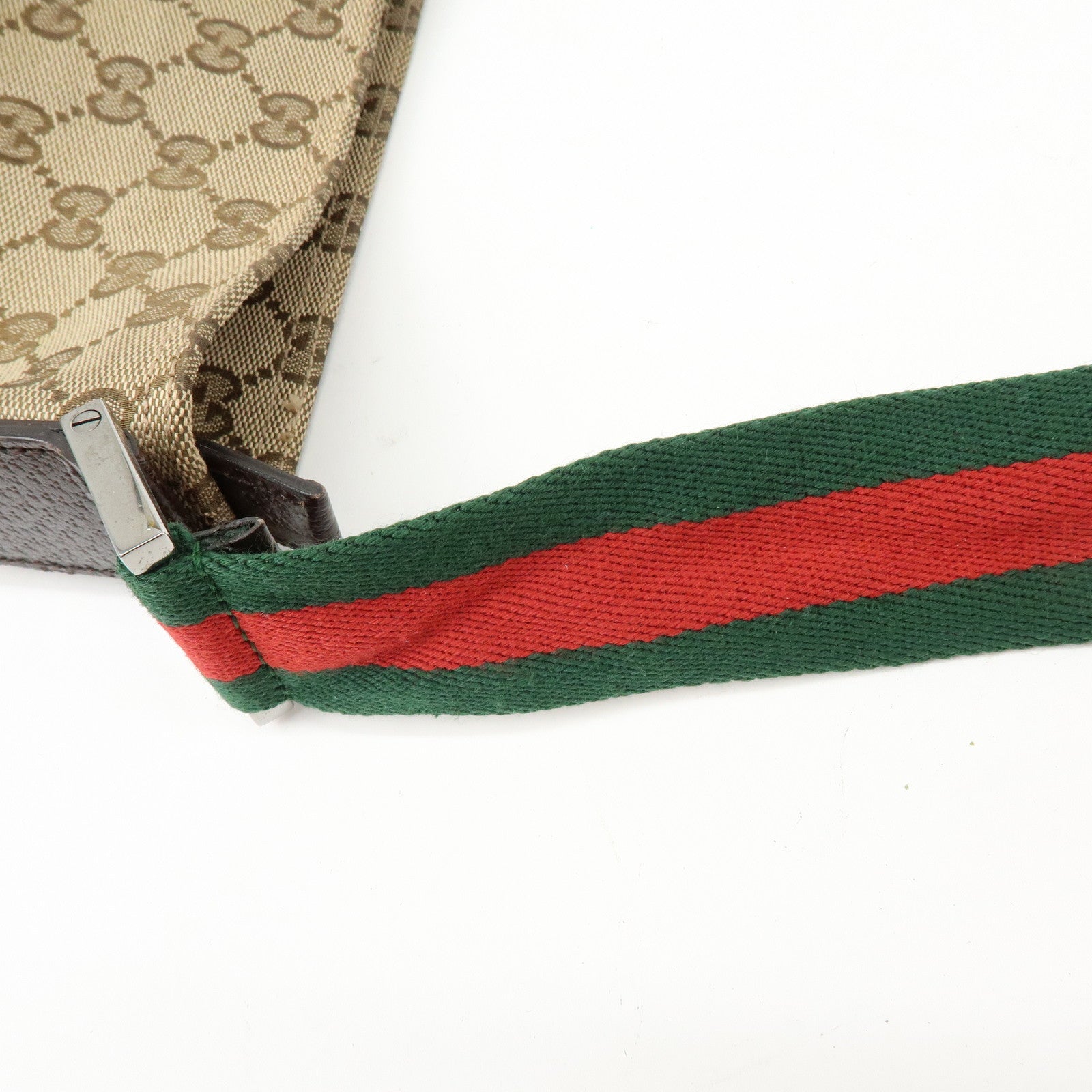 GUCCI Sherry GG Canvas Leather Shoulder Bag Beige Brown 189751