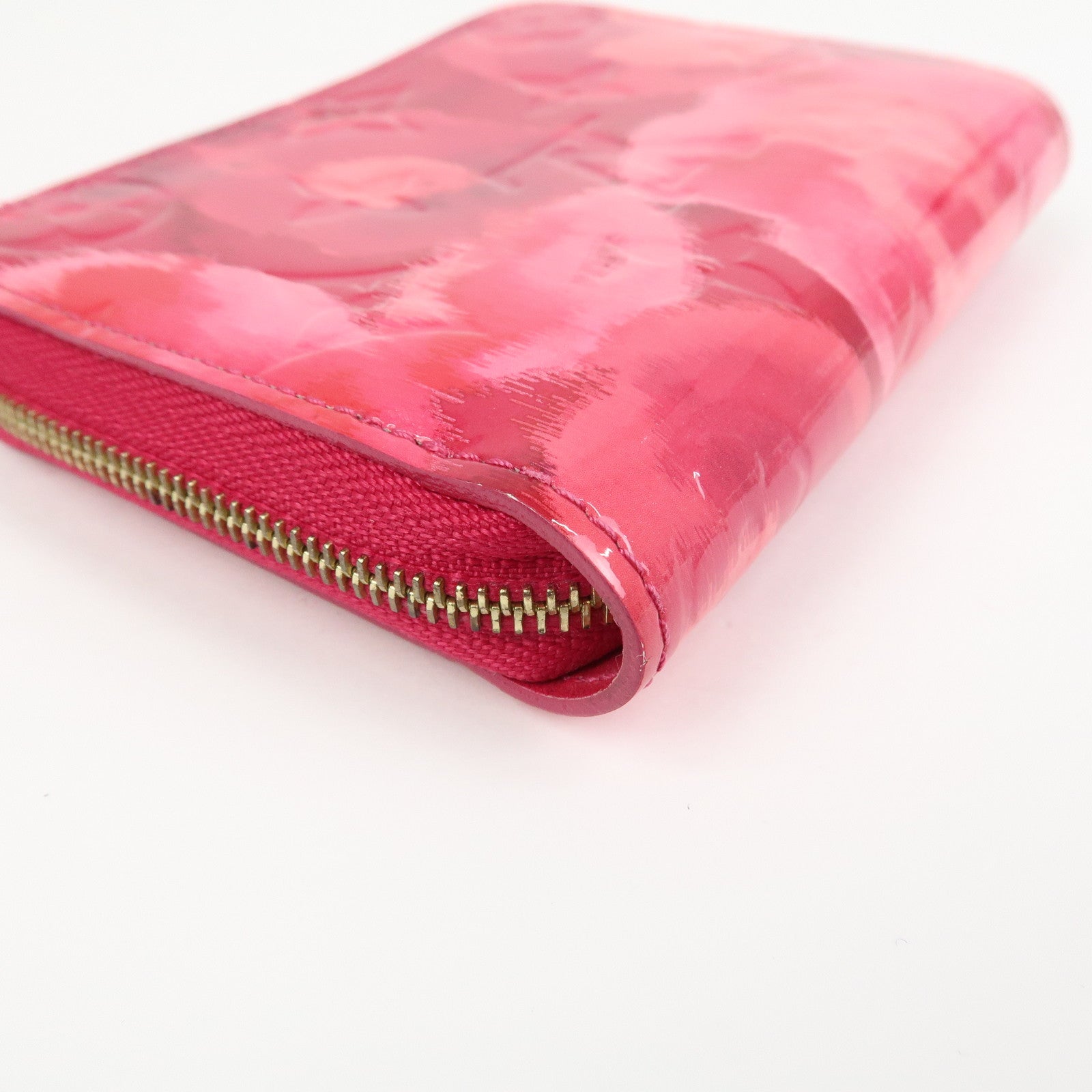 Louis Vuitton Monogram Vernis Flower Ikat Zippy Wallet Rose M90030