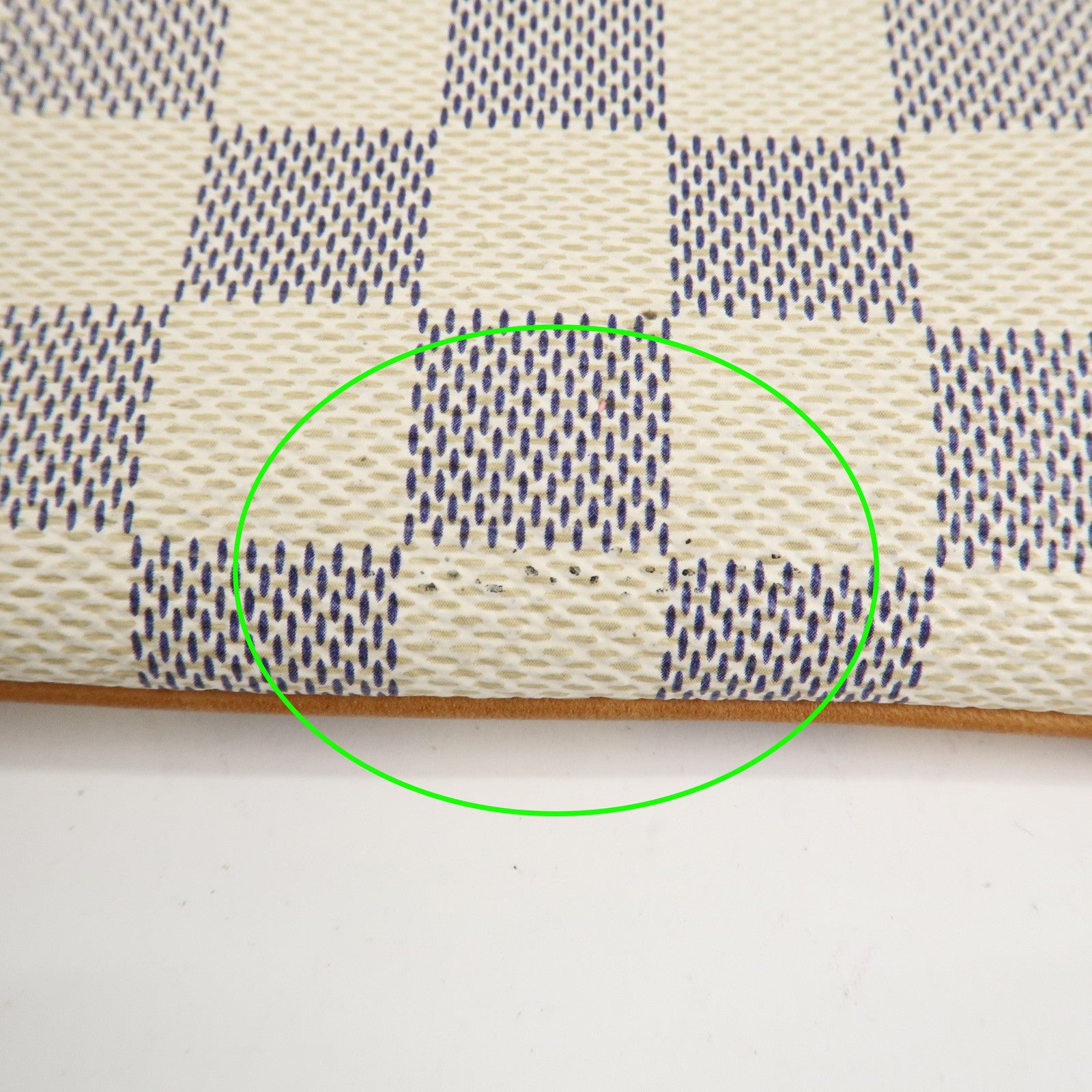 Louis Vuitton Damier Azur Pochette Milla MM Mini Pouch N60027 Used