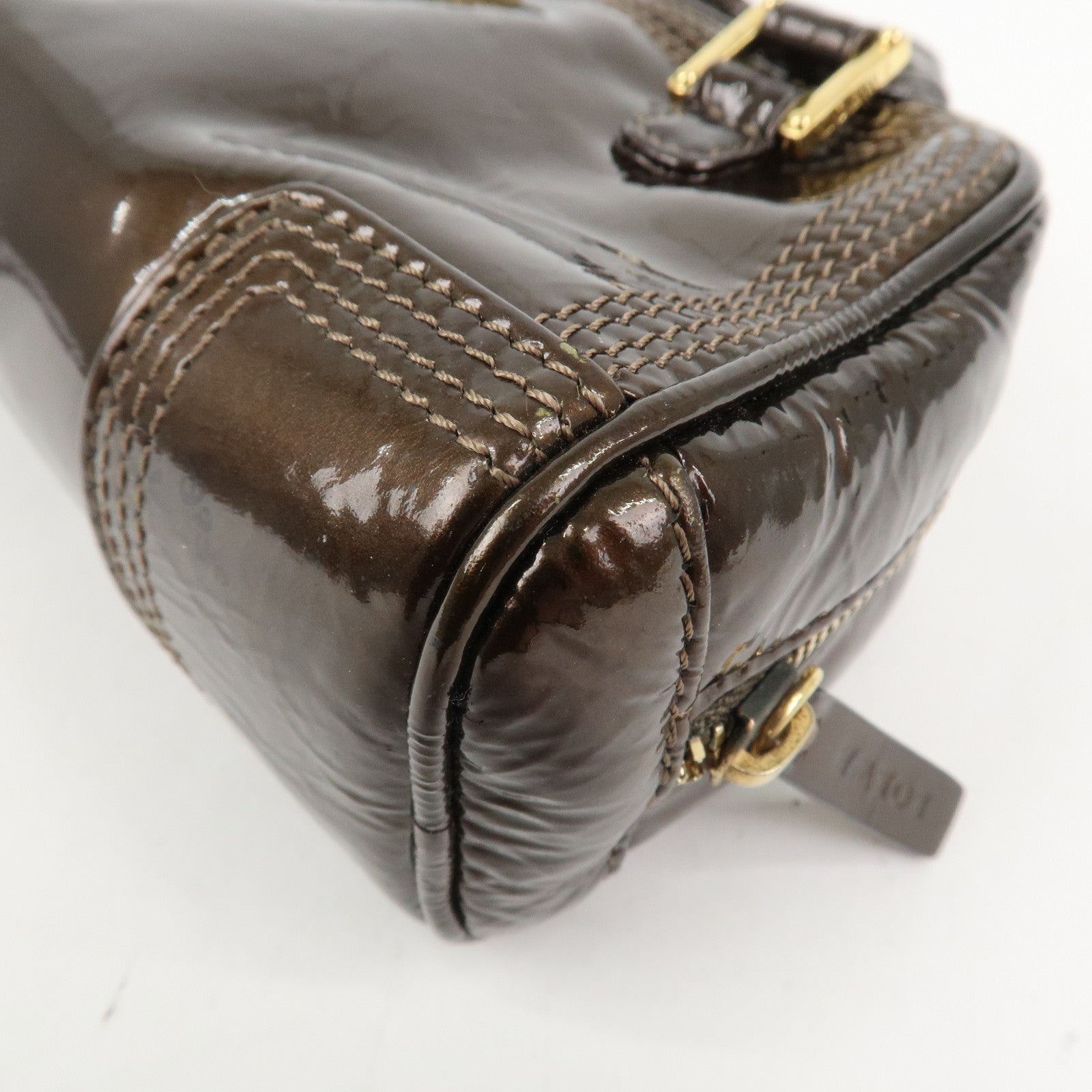 LOEWE Anagram Leather Micro Mini Amazona 2Way Shoulder Bag Brown