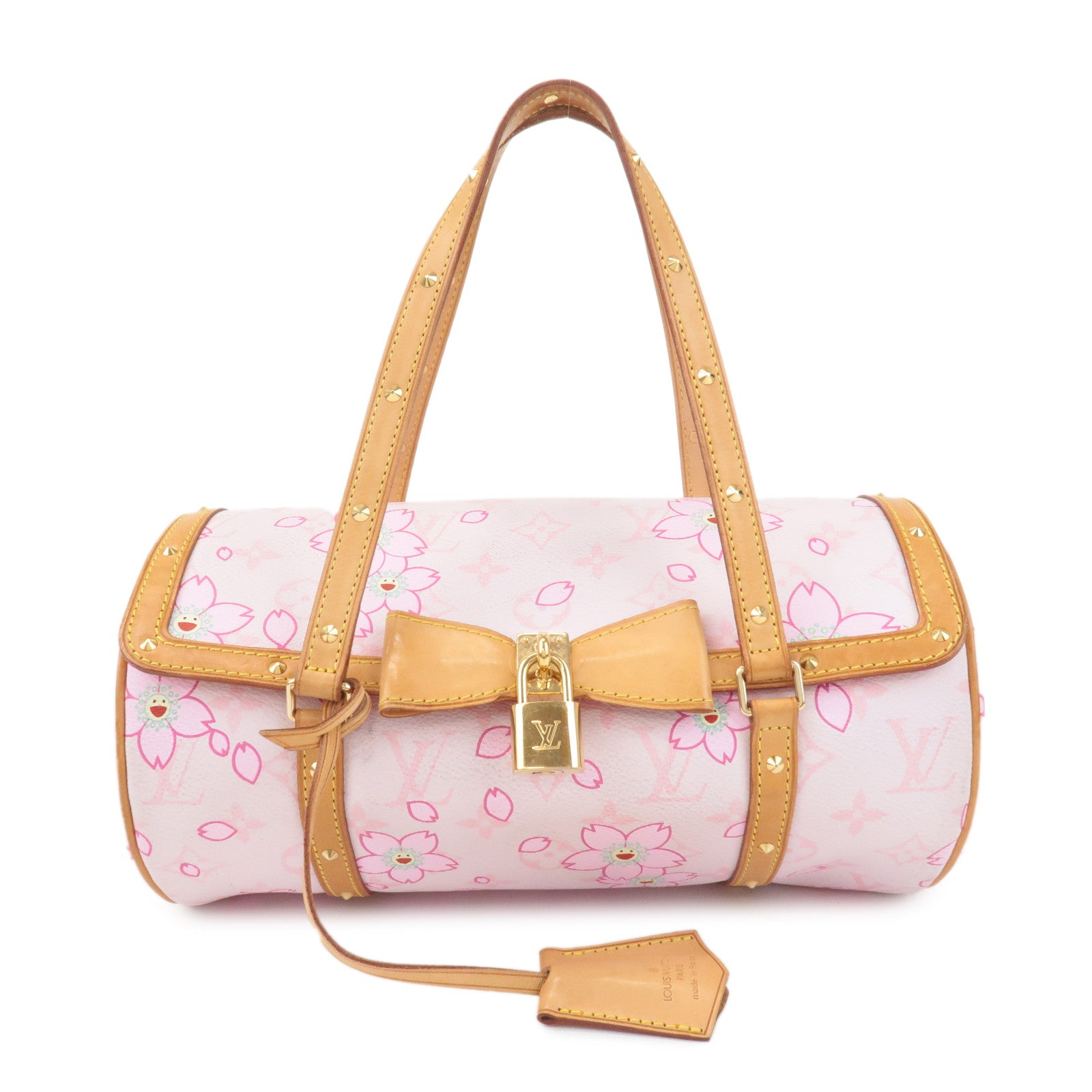 Louis Vuitton Monogram Cherry Blossom Papillon Hand Bag Rose M92010 Used