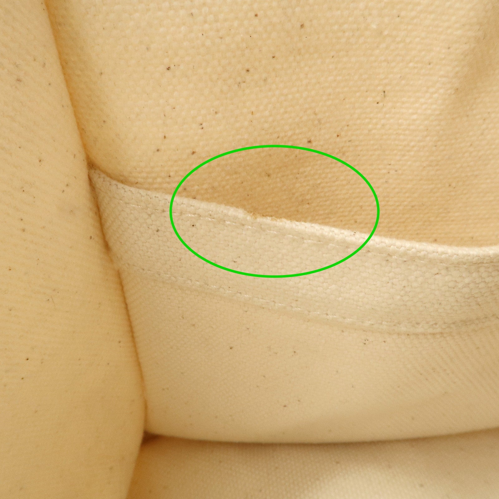 HERMES Bora Bora PM Canvas Tote Bag Hand Bag Ivory Orange Used