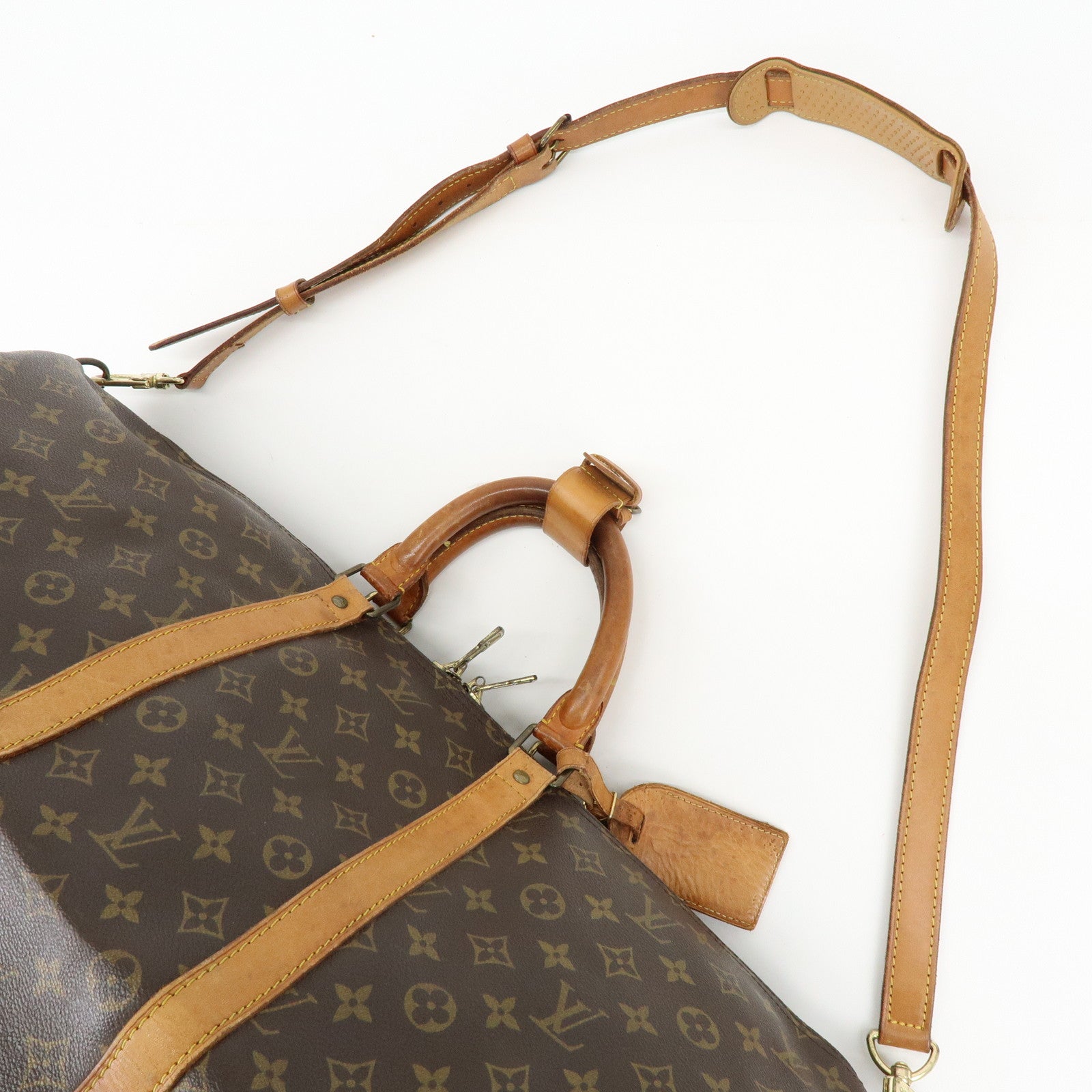 Louis Vuitton Monogram Keep All Bandouliere 55 Boston Bag M41414