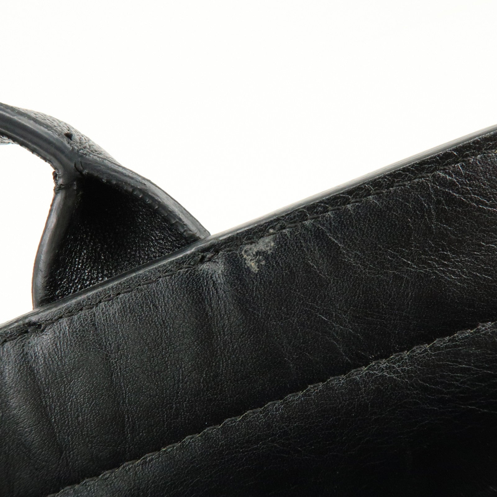 Chloe Allison Unborn Calf Leather Tote Bag Hand Bag Leopard Black