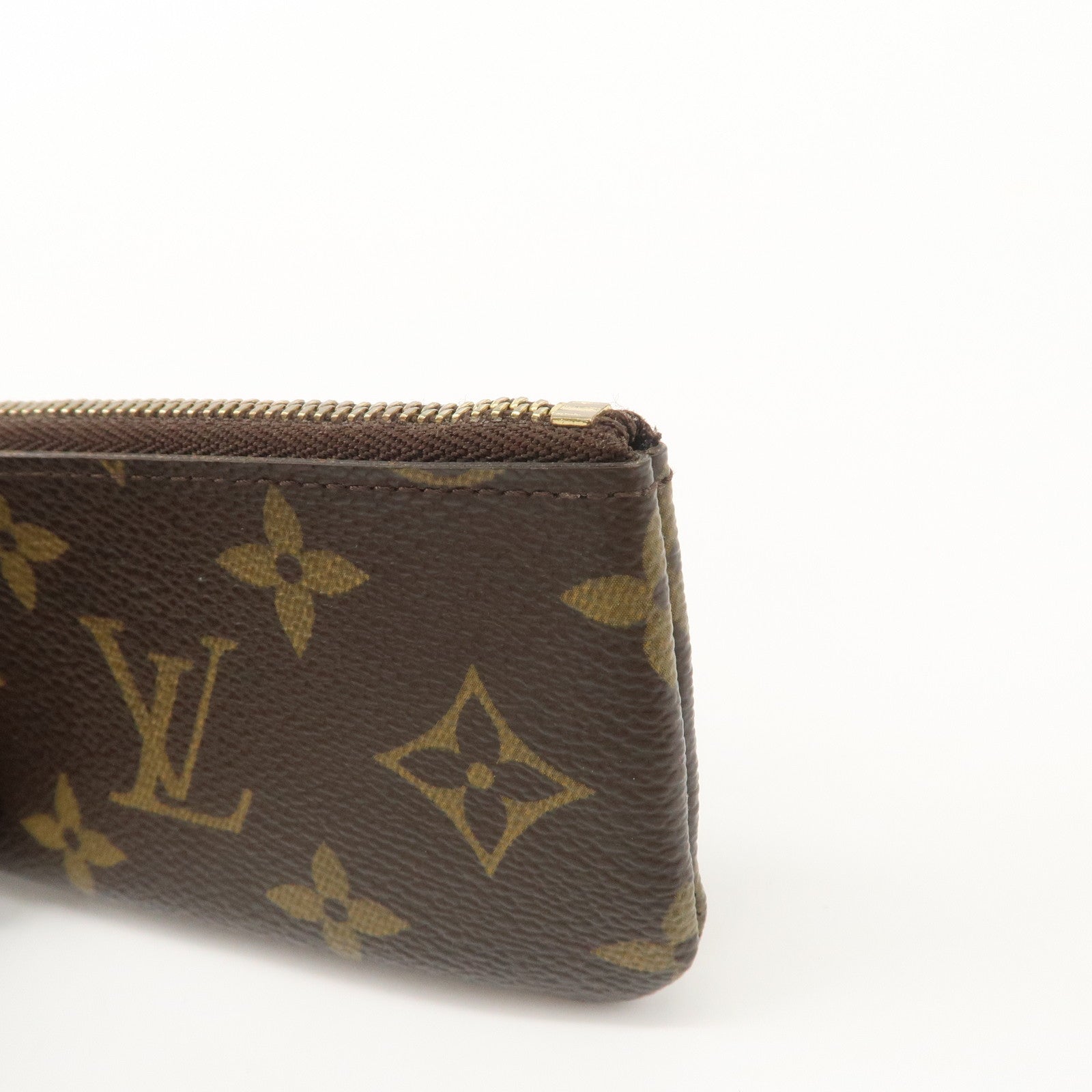 Louis Vuitton Monogram Set of 2 Canvas Coin Case Brown M62650 Used