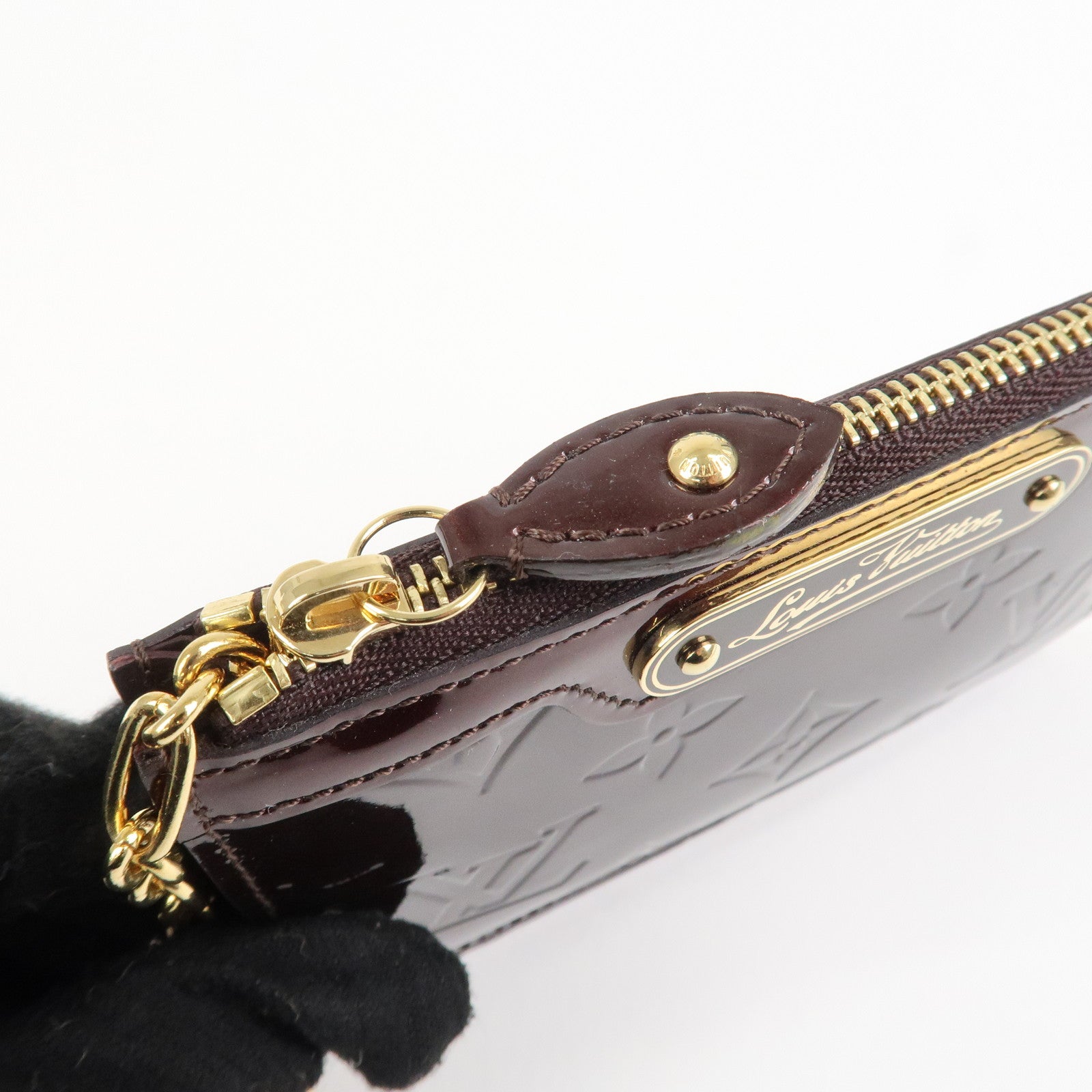 UsedLouis Vuitton Vernis Pochette Cles Coin Case Amarante M93557