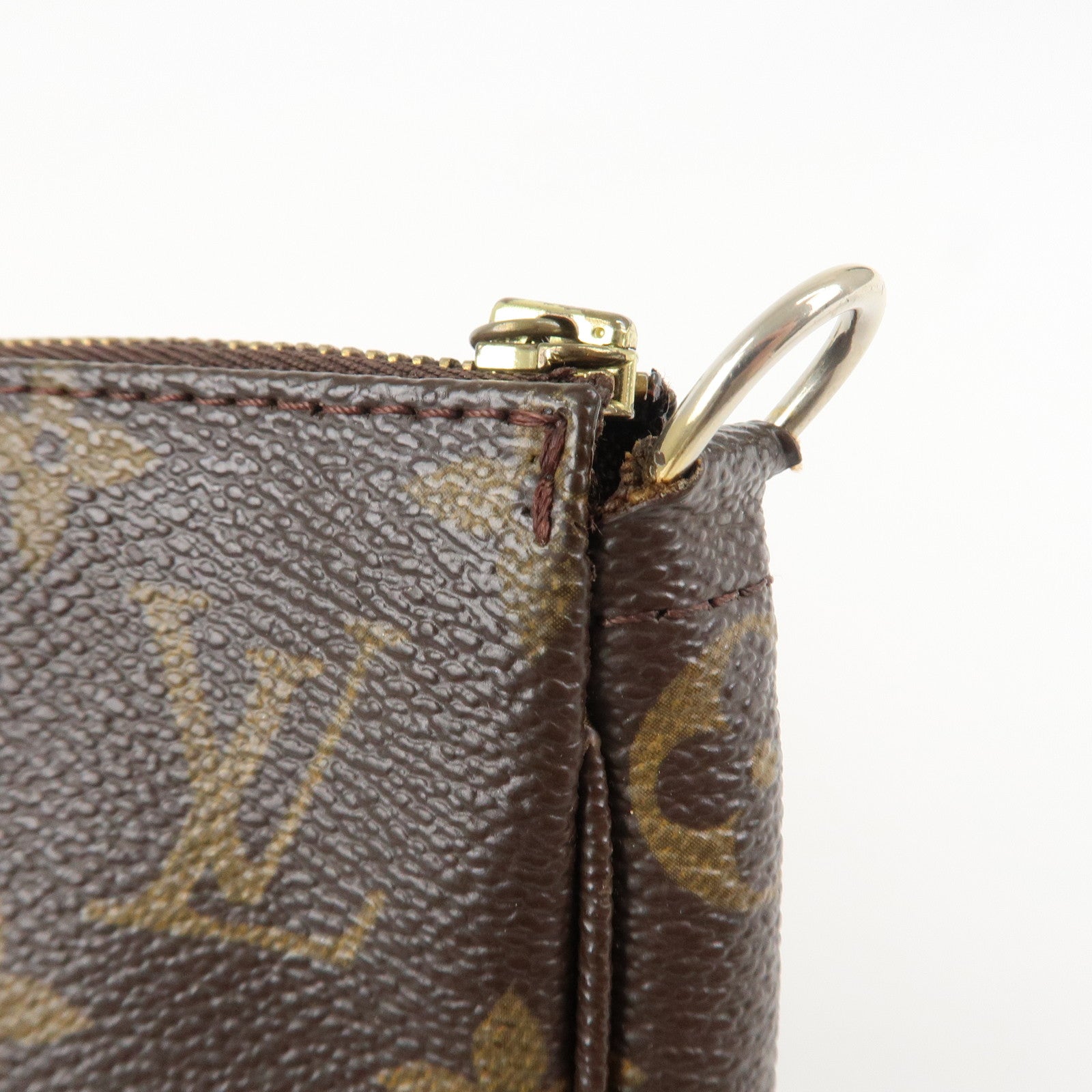 Louis Vuitton Monogram Pochette Accessoires Hand Bag Brown M51980 Used