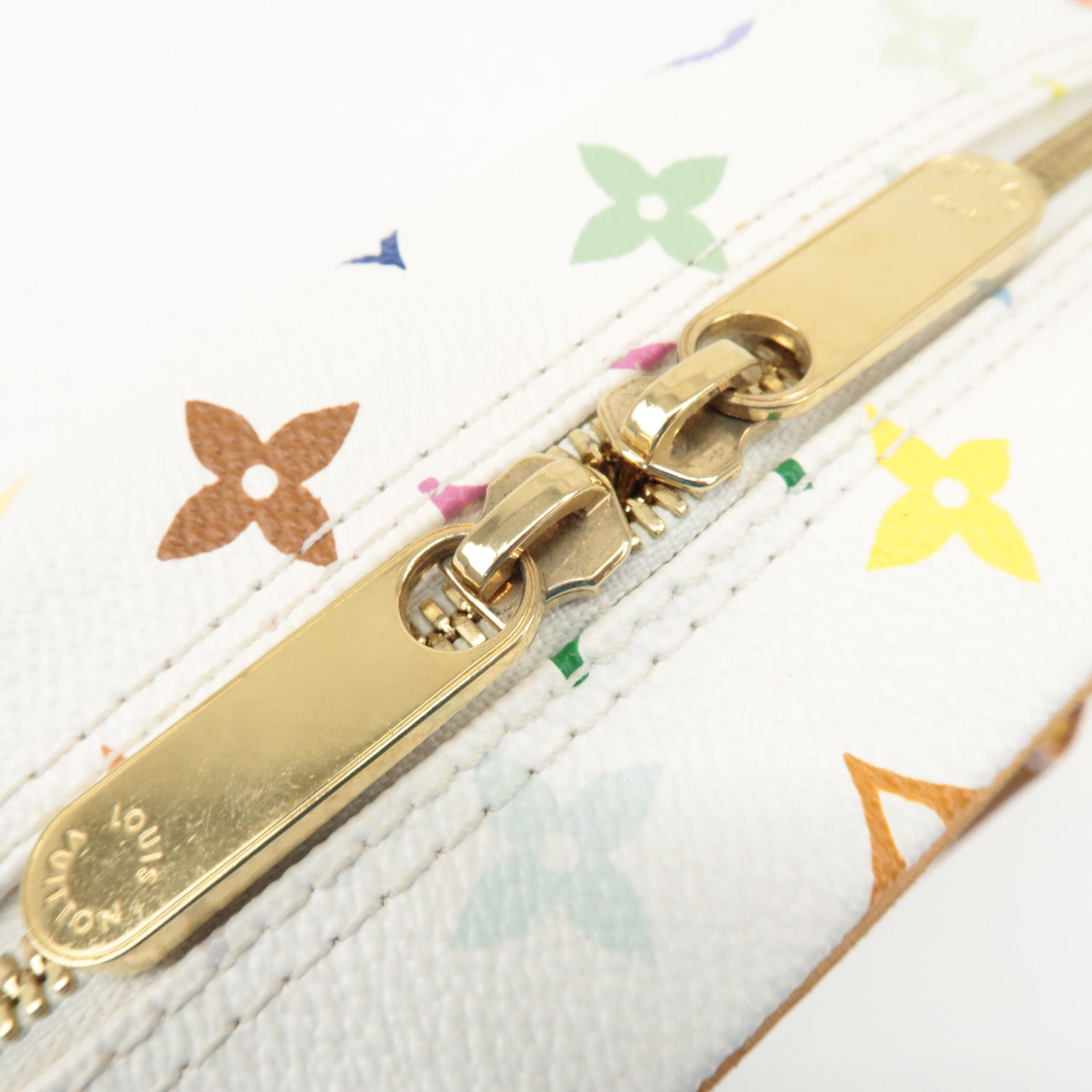 Louis Vuitton Monogram Multicolor Trouville Hand Bag Blanc M92663 Used