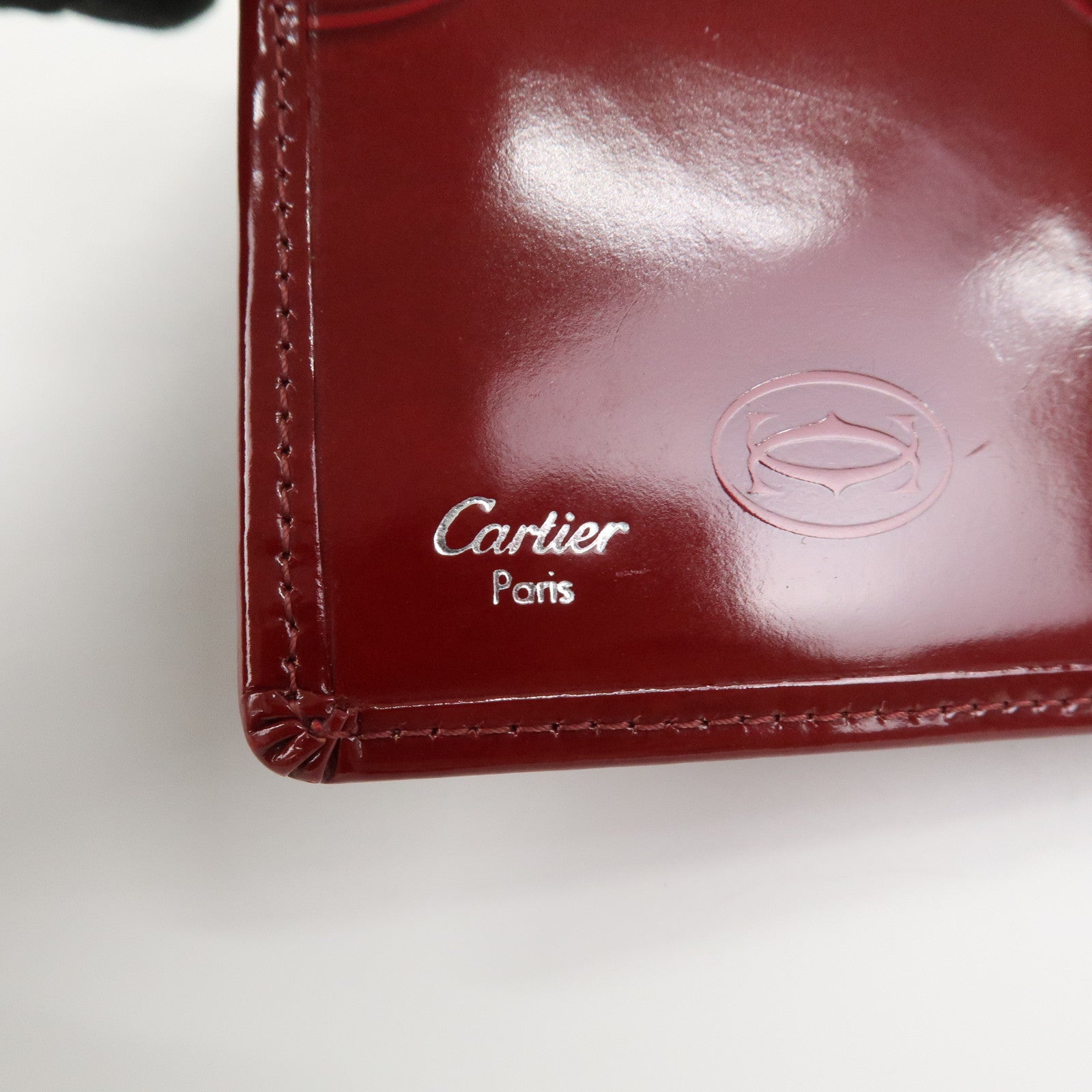 Cartier Happy Birthday Leather Compact Wallet Bordeaux